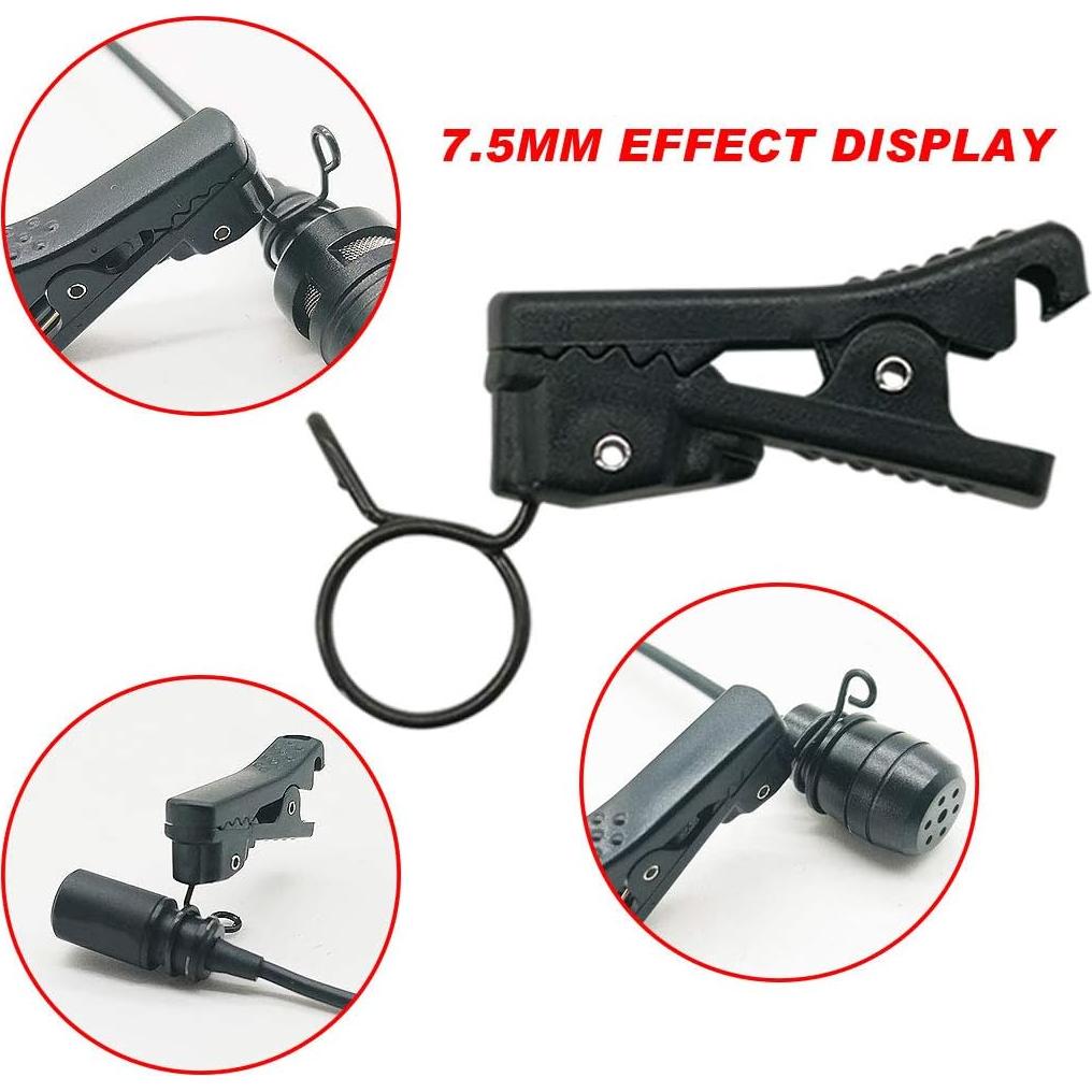 Clip de Corbata para Micrófono Lavalier ABS CANFON 7.5mm - Paquete de 2