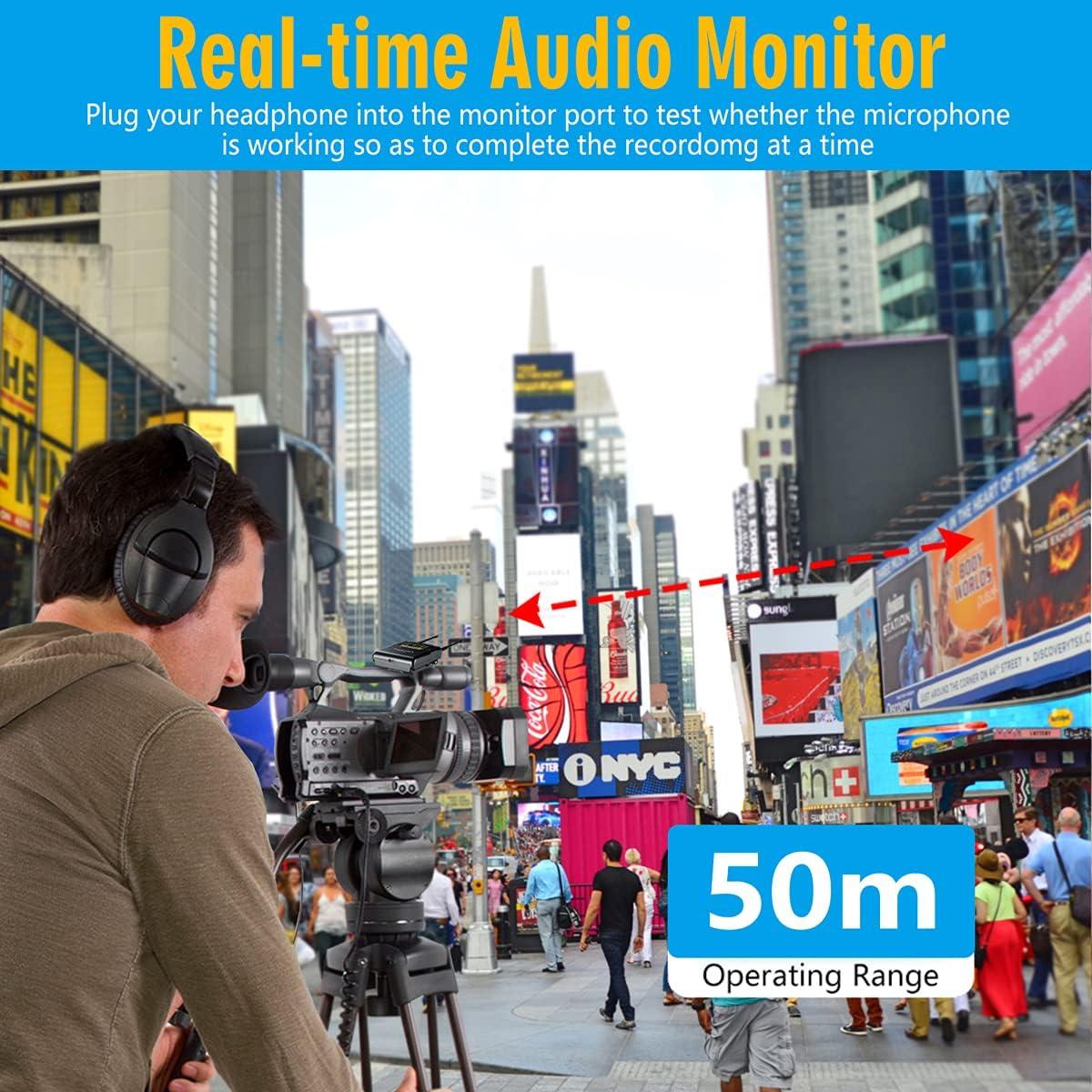 Micrófono Lavalier Inalámbrico FULAIM WM500 - 4 Transmisores UHF