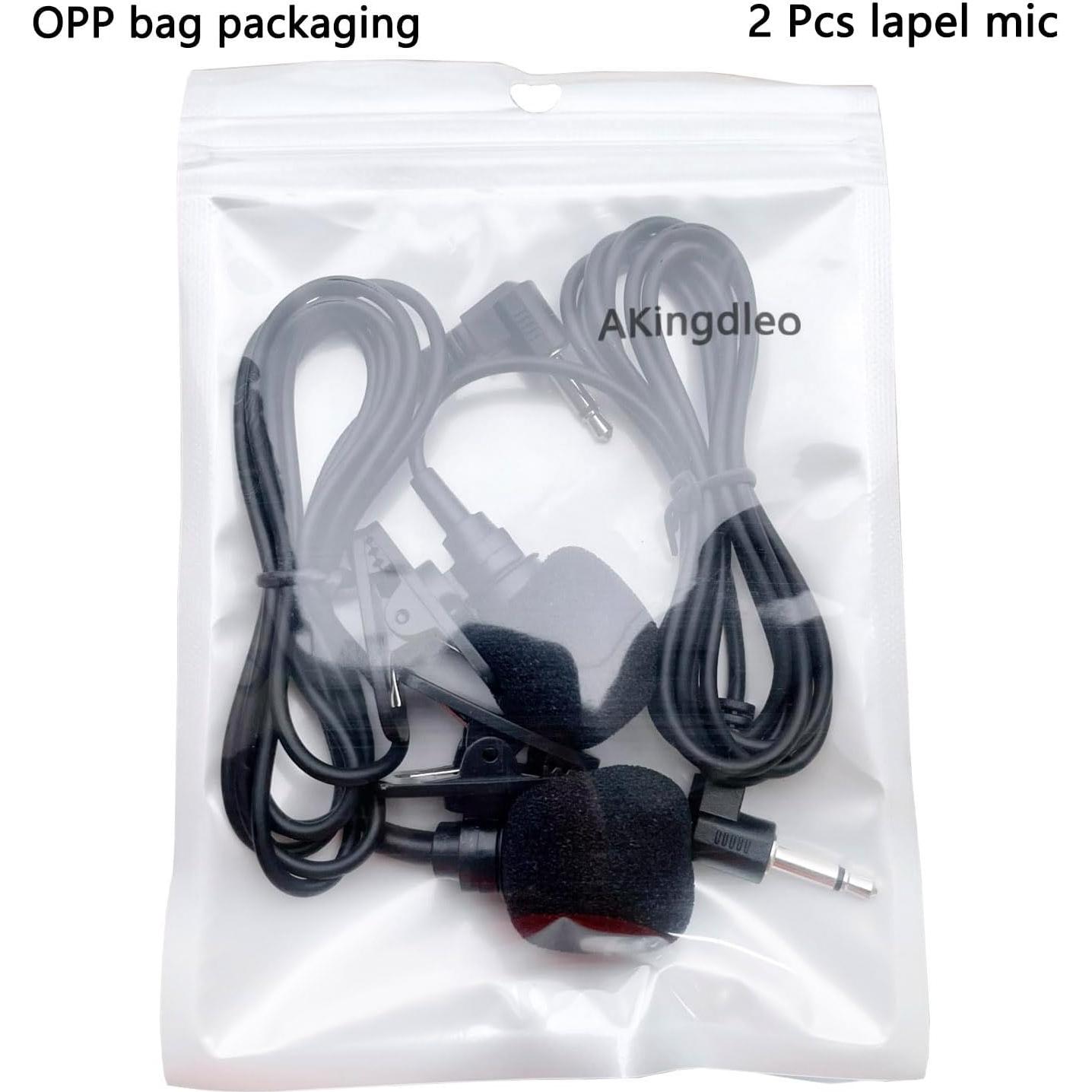 Micrófono de Solapa Akingdleo 2 pcs 3.5mm para Amplificadores