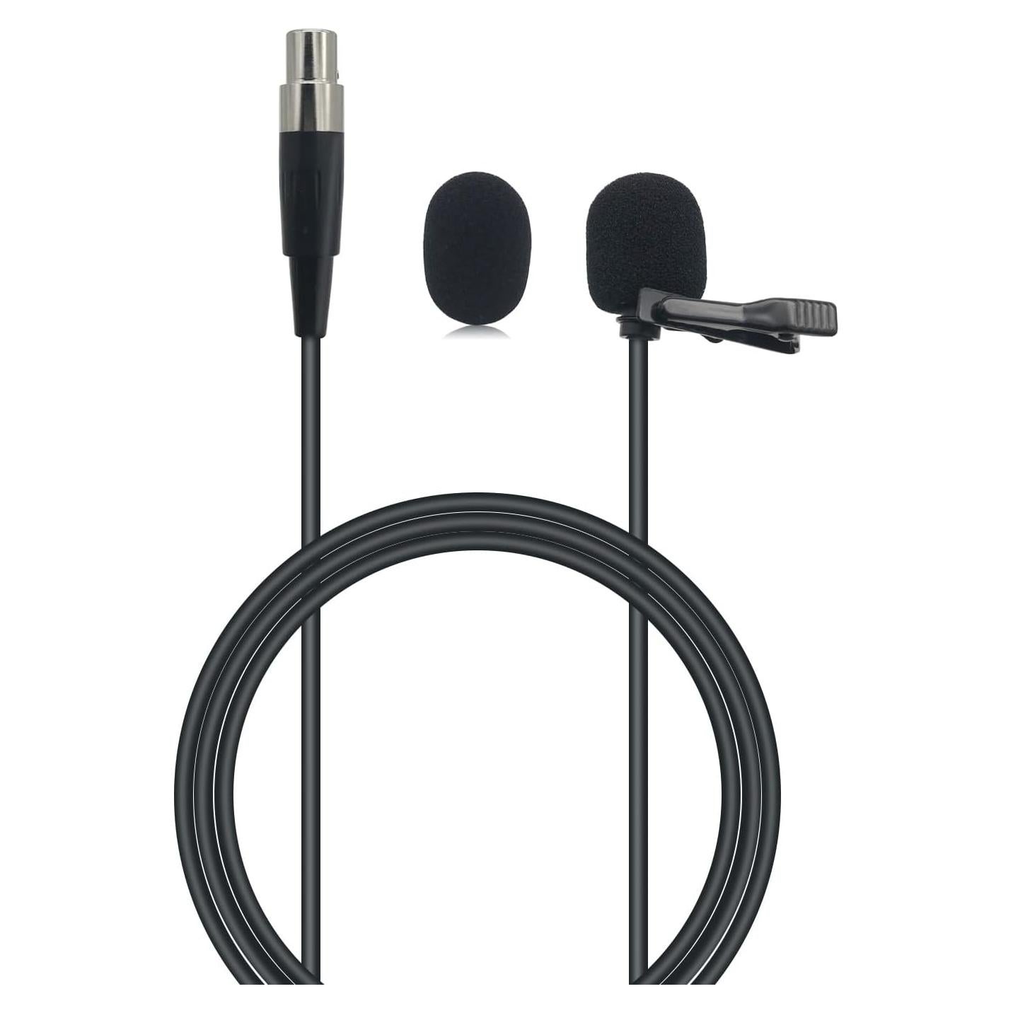 Micrófono Lavalier XLR PDEEY TA3F - Clip de solapa 1.52m