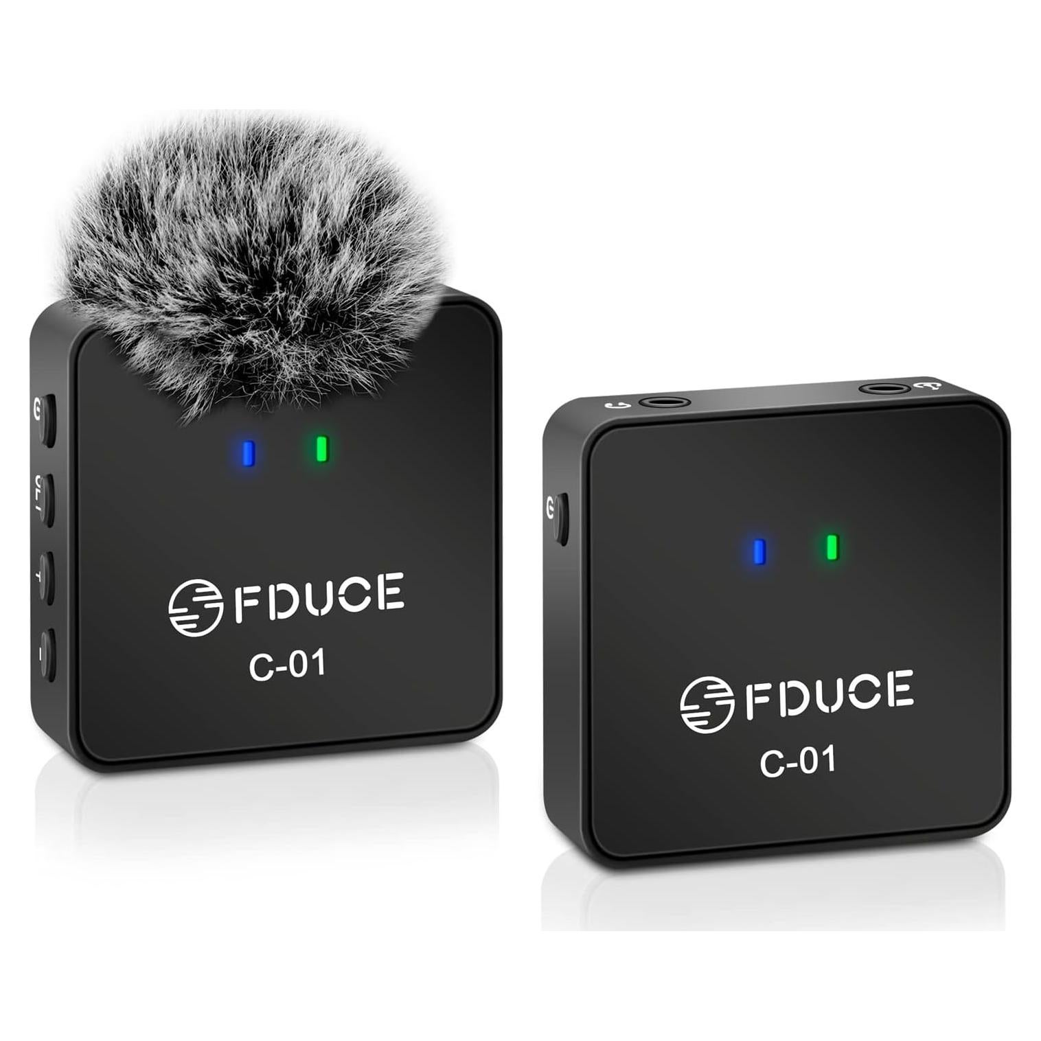 Micrófono Lavalier Inalámbrico FDUCE C01 UHF para Smartphone y Cámara