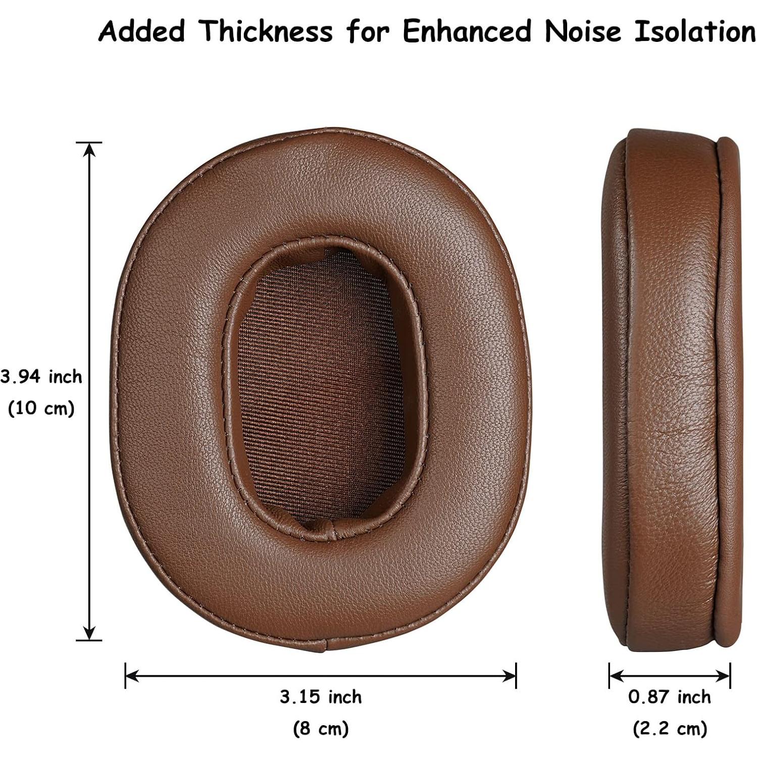 Almohadillas de Cuero Genuino Aurivor para Auriculares ATH M50X M40X