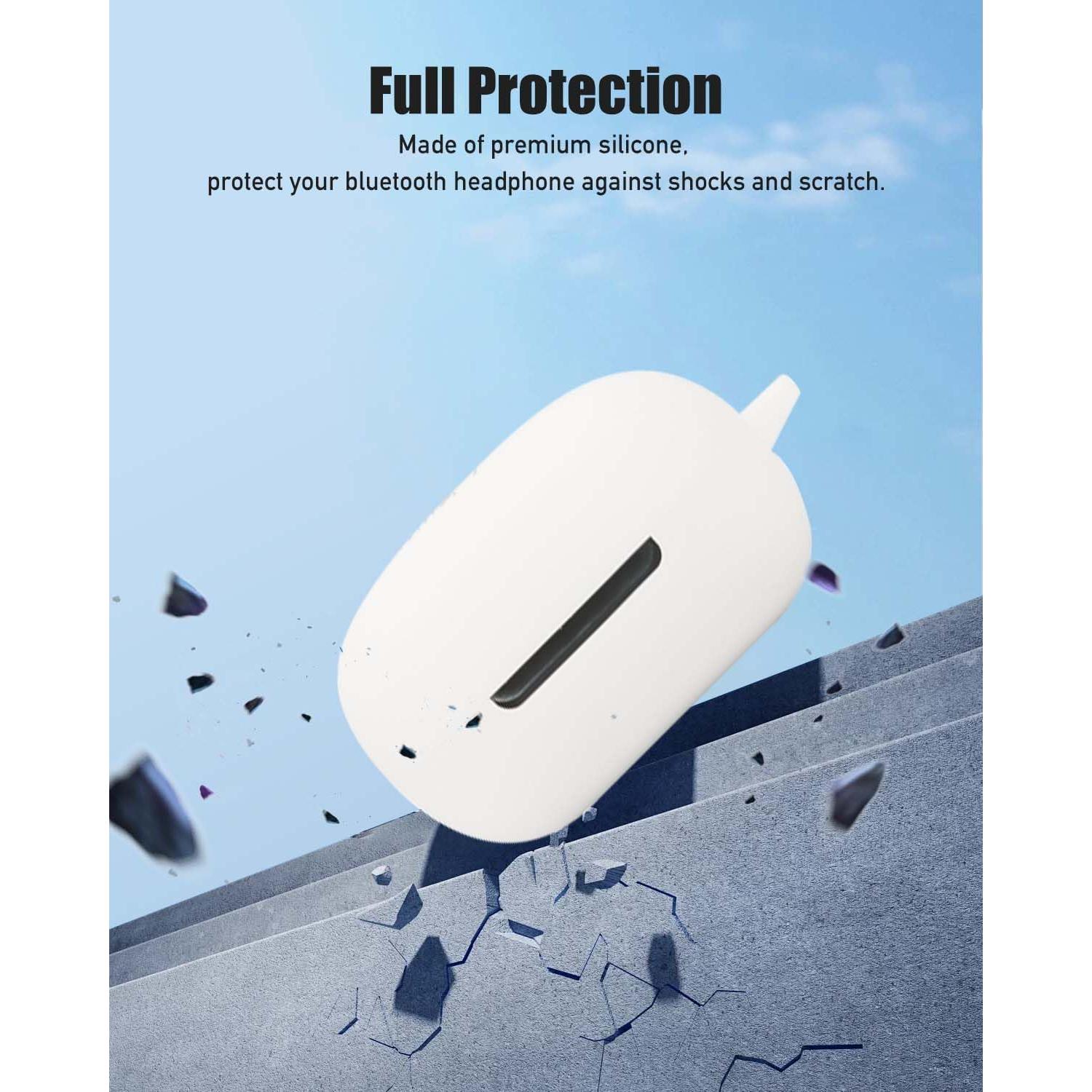 Funda de Silicona Protectora YAJOJO para Audio Technica ATH-CKS50TW2 Blanca