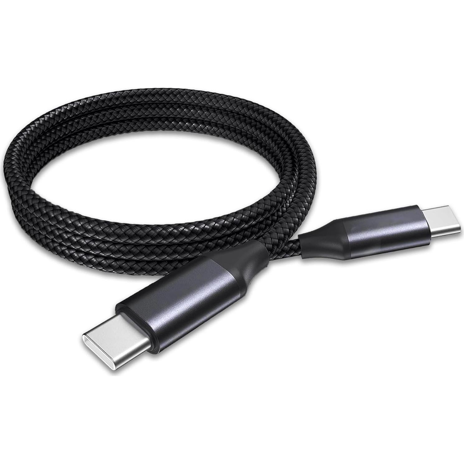 Cable USB-C BoxWave DirectSync PD 0.91m 100W Trenzado Negro