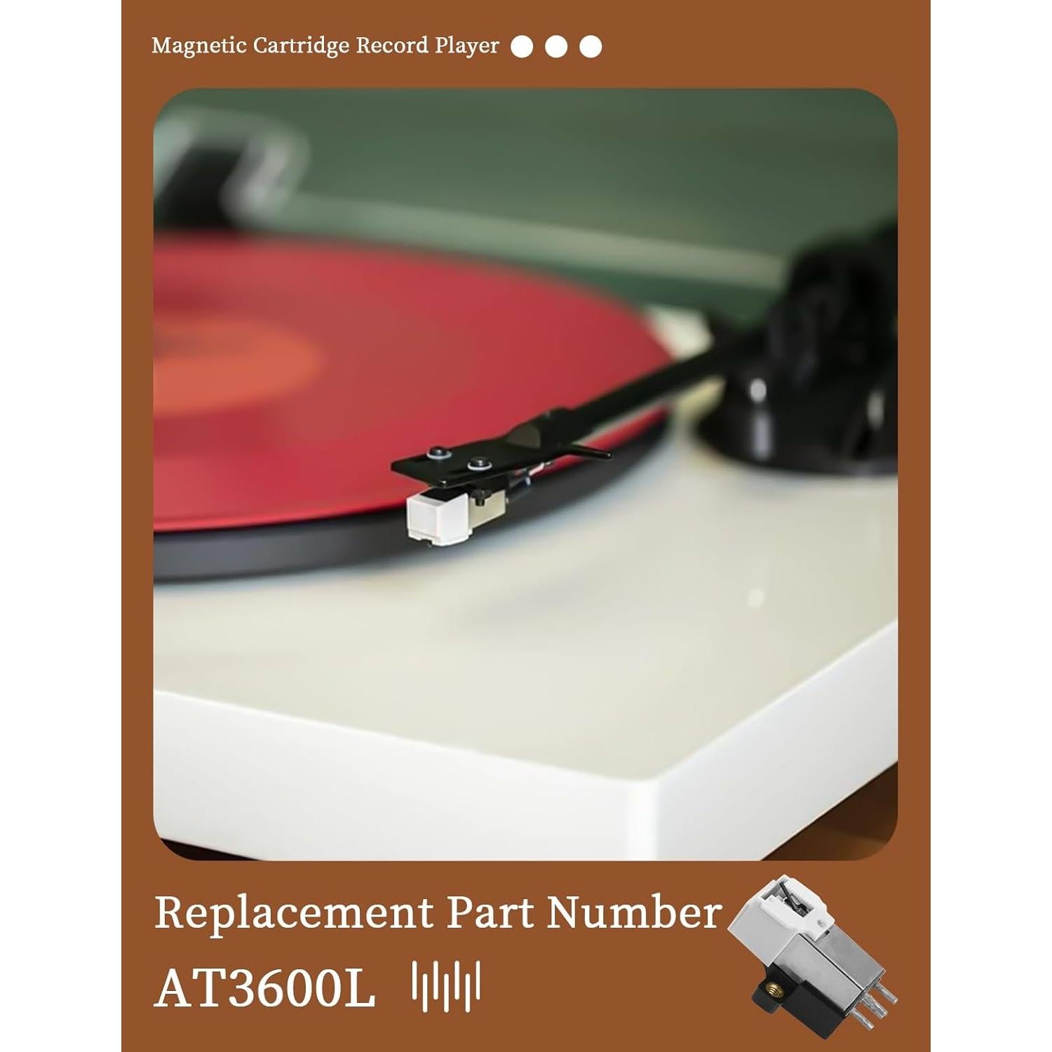 Cartucho Magnético AT3600L para Reproductor de Vinilo - Audio-Technica, Sony, Panasonic, Yamaha