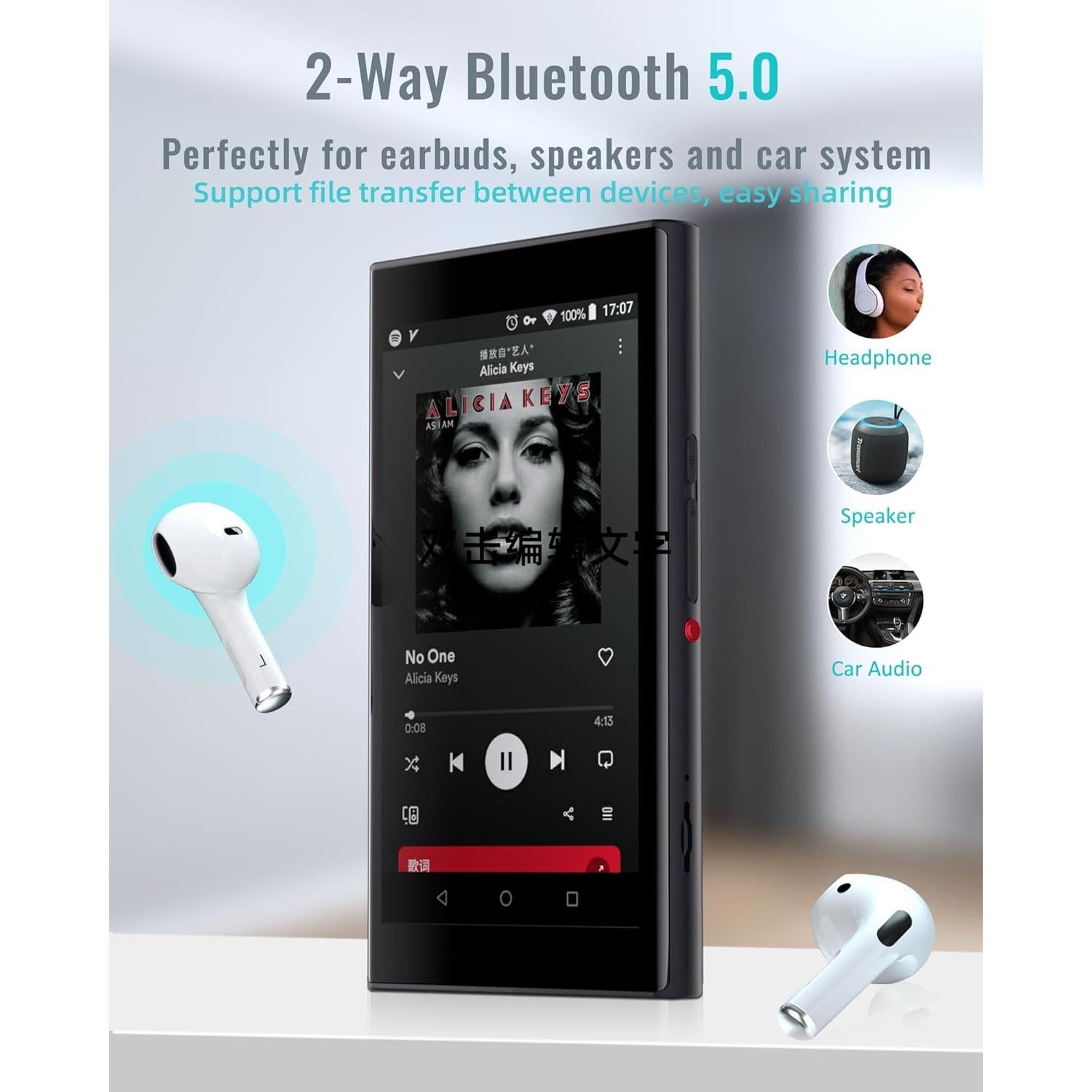 Reproductor MP3 Pecsu G5 128GB Bluetooth WiFi Pantalla 5"
