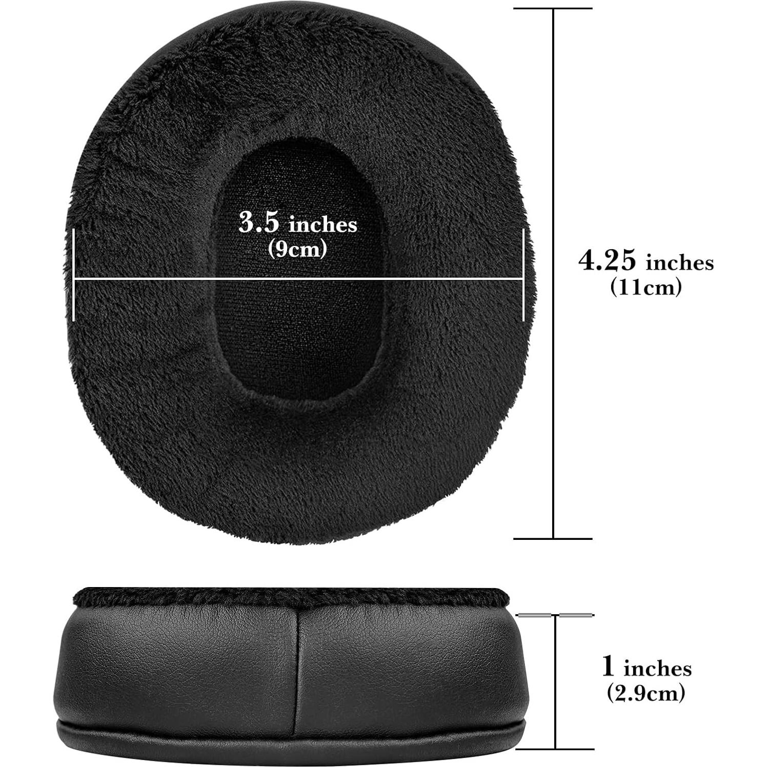 Almohadillas de Reemplazo Linkidea para Auriculares Audio-Technica M50X/M40X/M70X - Extra Gruesas Negro