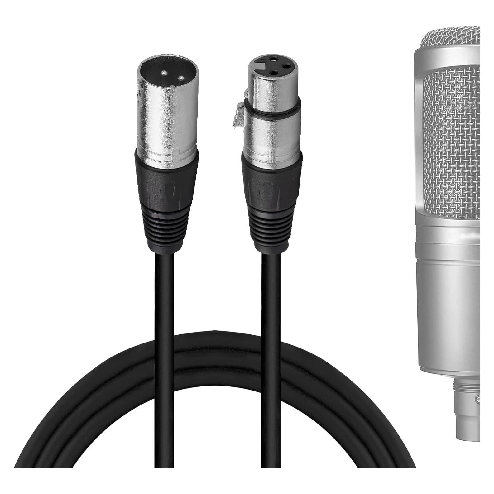 Cable de Micrófono XLR Macho a Hembra 3m GEEKRIA para Audio-Technica