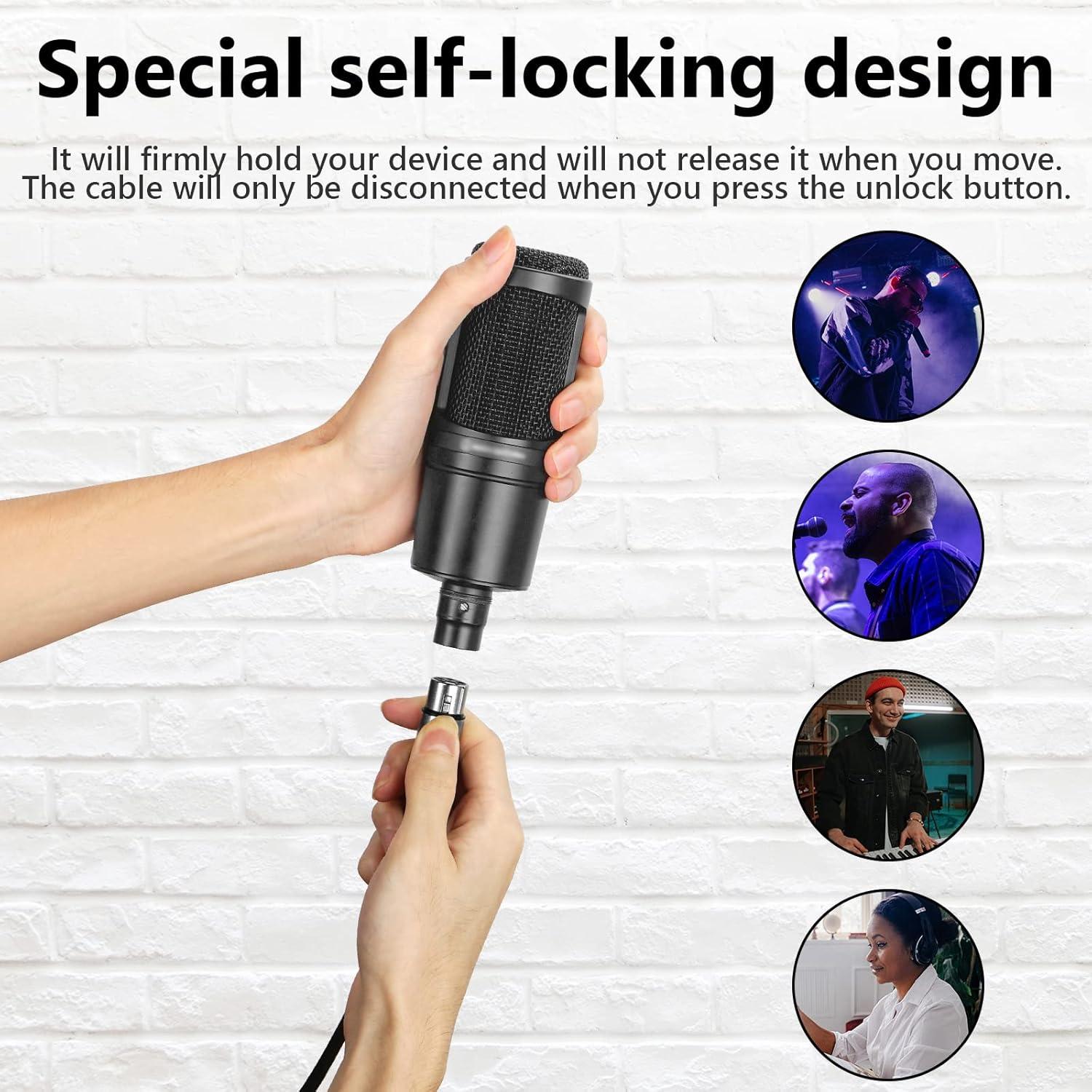 Cable de Micrófono XLR Macho a Hembra 3m GEEKRIA para Audio-Technica