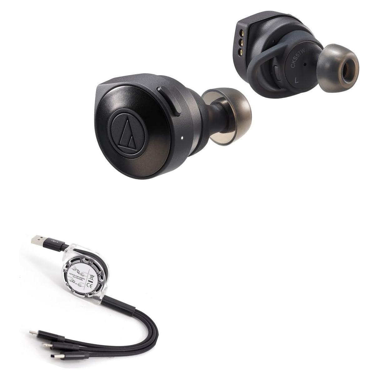 Cable Retráctil BoxWave para Audio-Technica ATH-CKS5TW - USB