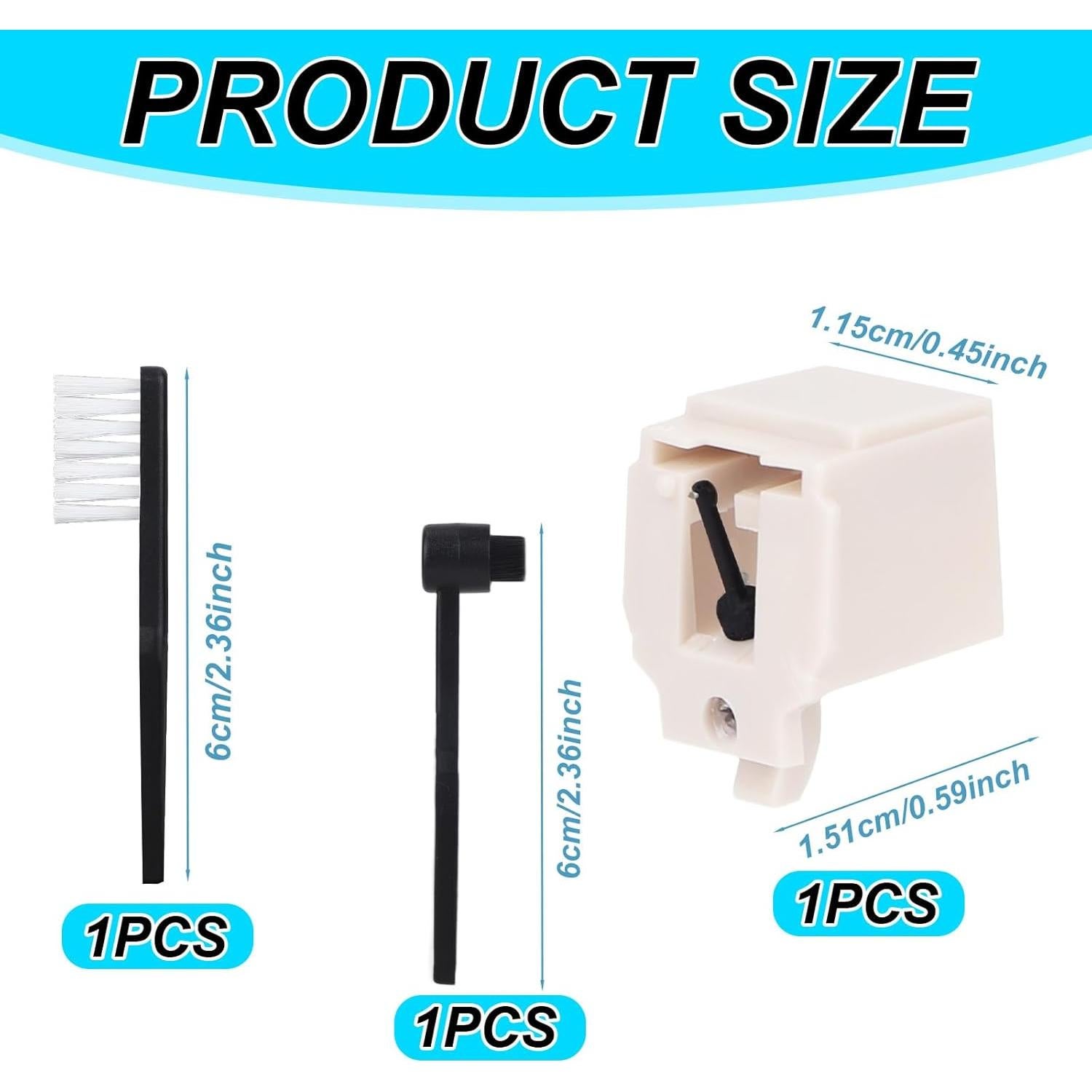 3 Piezas Repuesto Aguja y Cepillos para Tocadiscos Audio-Technica