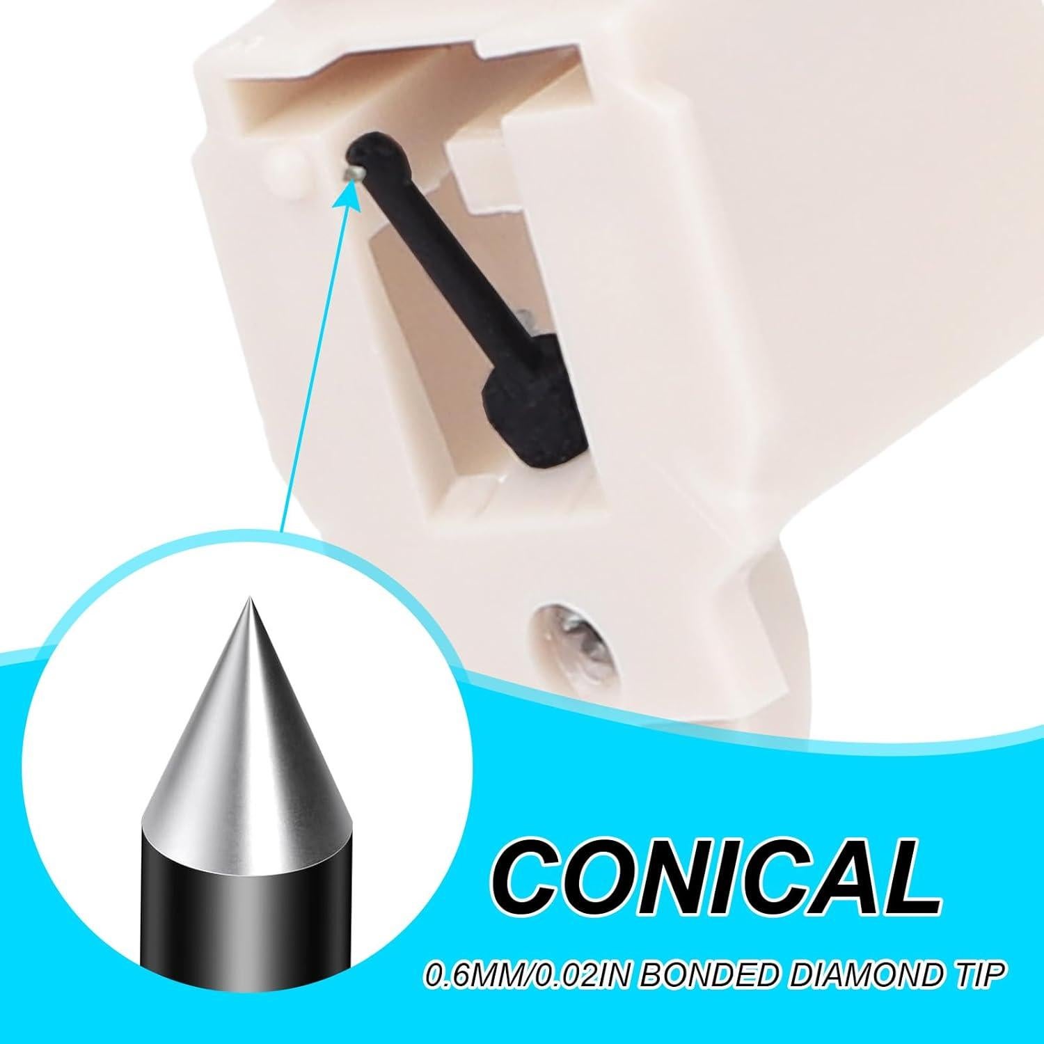 3 Piezas Repuesto Aguja y Cepillos para Tocadiscos Audio-Technica