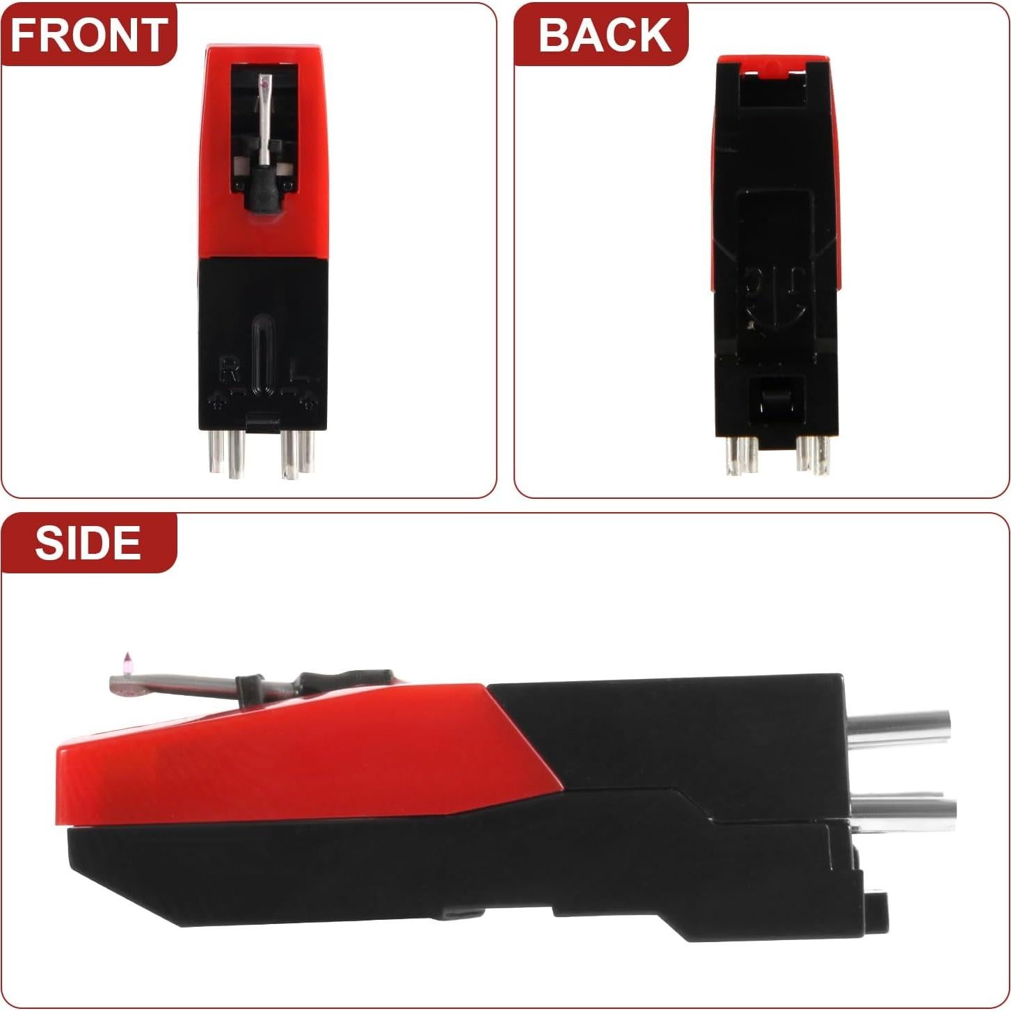 4 Cartuchos Universales para Tocadiscos Aguja Reemplazo ABS