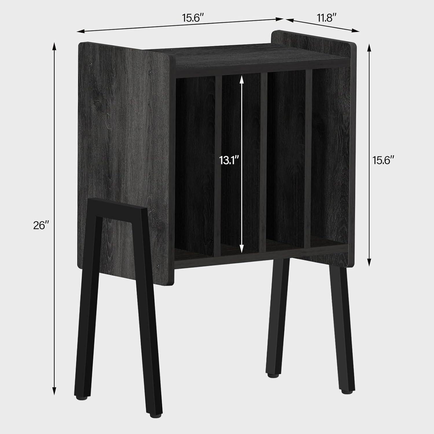 Mesa Lateral TUTOTAK TB01 Gris Carbón con Almacenamiento