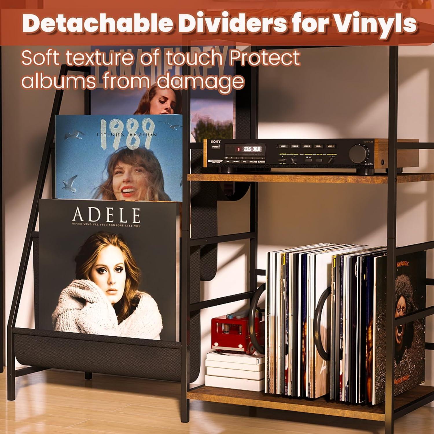 Soporte para Tocadiscos Arbcoler con Almacenamiento para 300 Vinilos