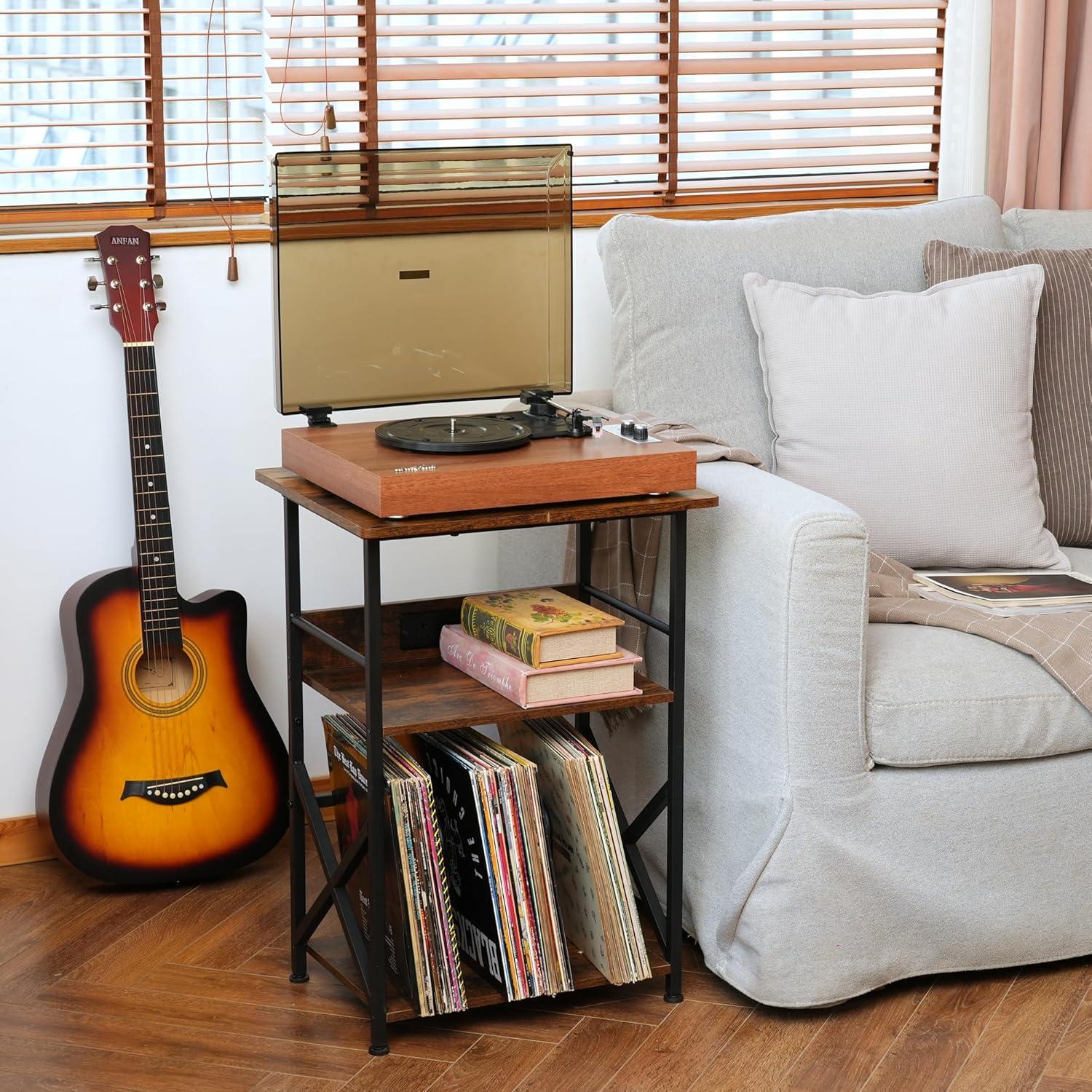 Soporte para Tocadiscos DALEMHOME con Estación de Carga 3 Niveles