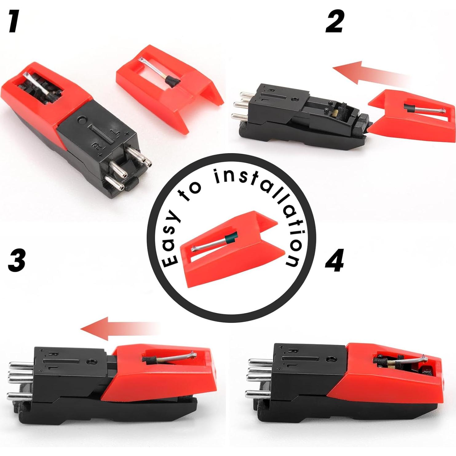 Cartucho y Agujas de Reemplazo para Tocadiscos Crosley ION LP