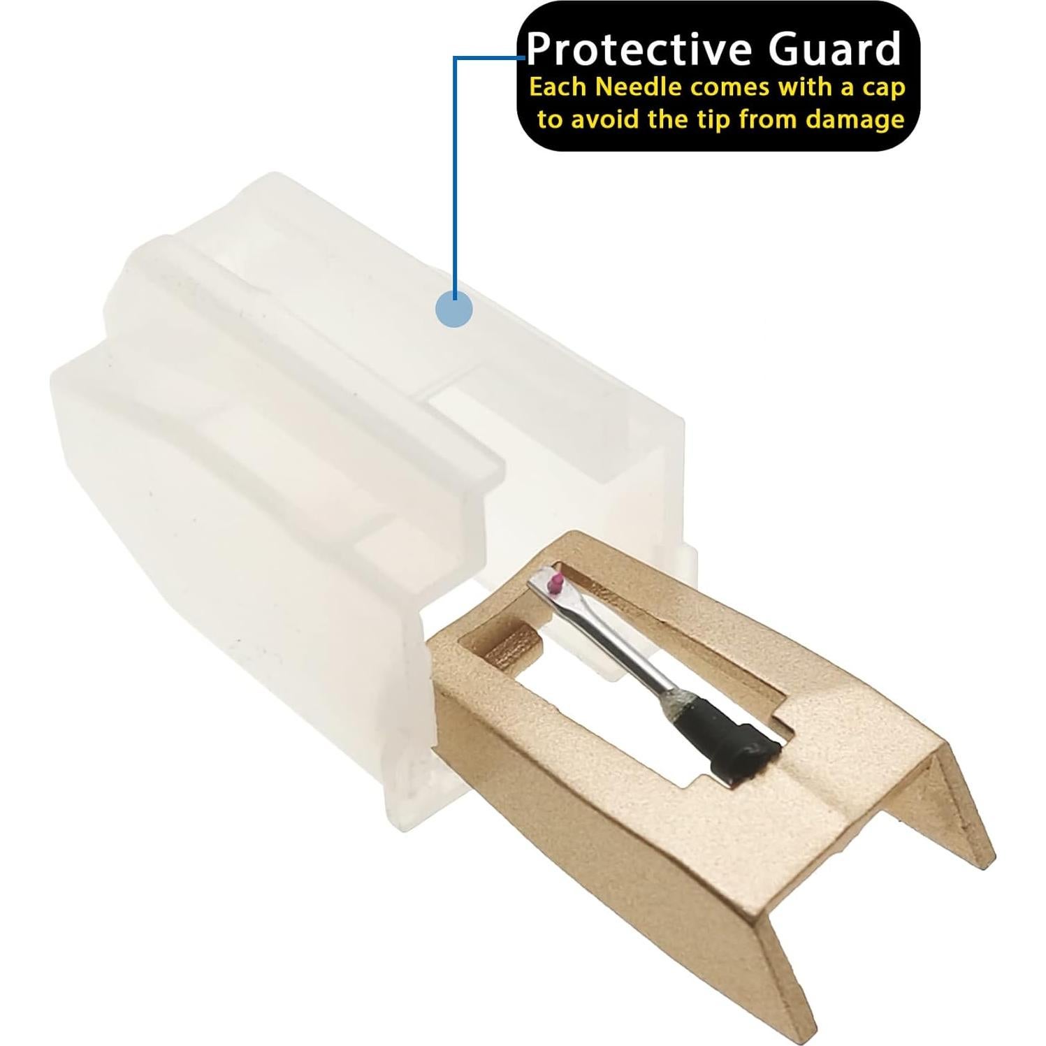 Agujas de Tocadiscos Universales Zentect Doradas - Paquete de 4