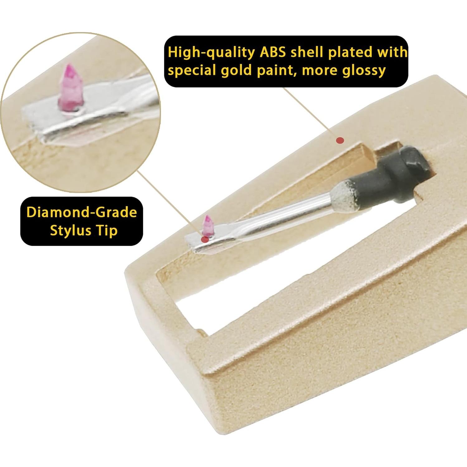 Agujas de Tocadiscos Universales Zentect Doradas - Paquete de 4