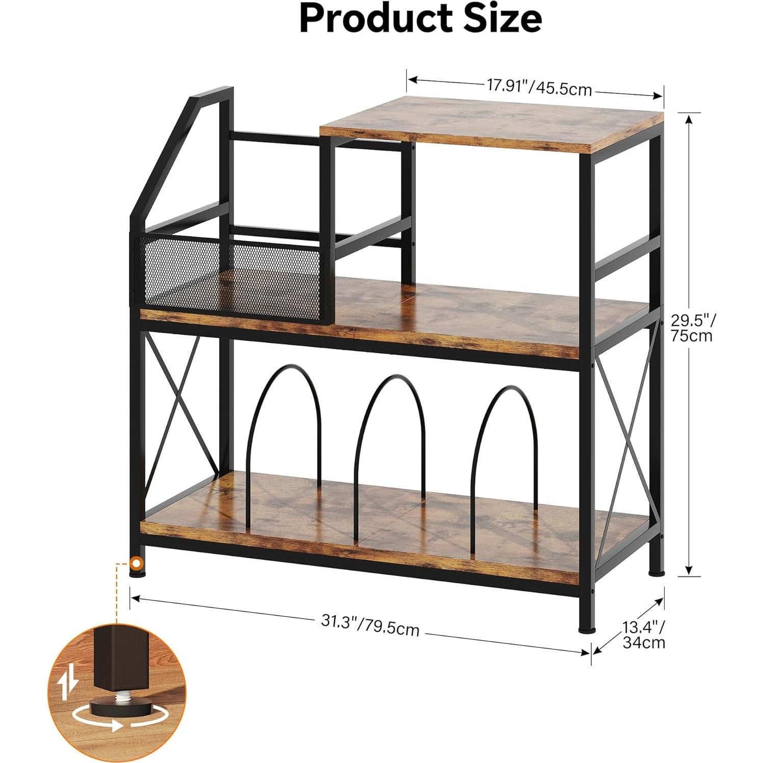 Soporte para Tocadiscos Homeiju con 3 Divisores Ajustables