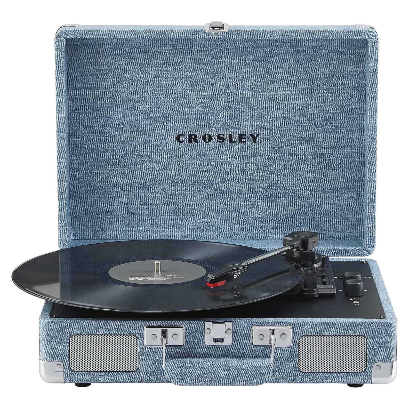 Tocadiscos Bluetooth Crosley CR8005F-WD Vintage 3 Velocidades