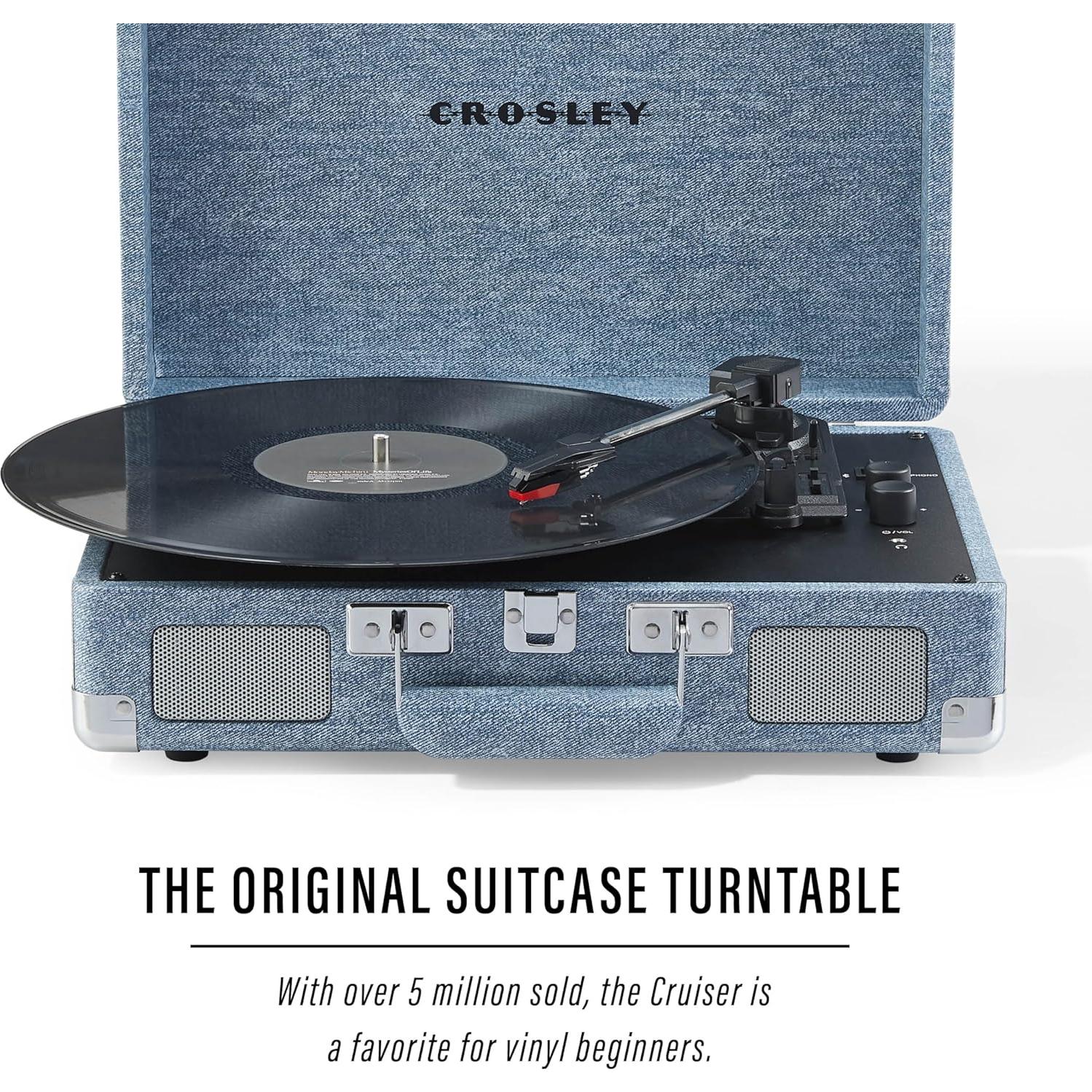 Tocadiscos Bluetooth Crosley CR8005F-WD Vintage 3 Velocidades