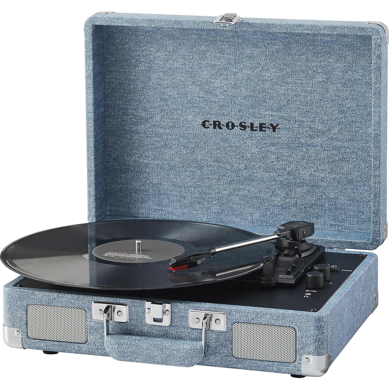 Tocadiscos Bluetooth Crosley CR8005F-WD Vintage 3 Velocidades