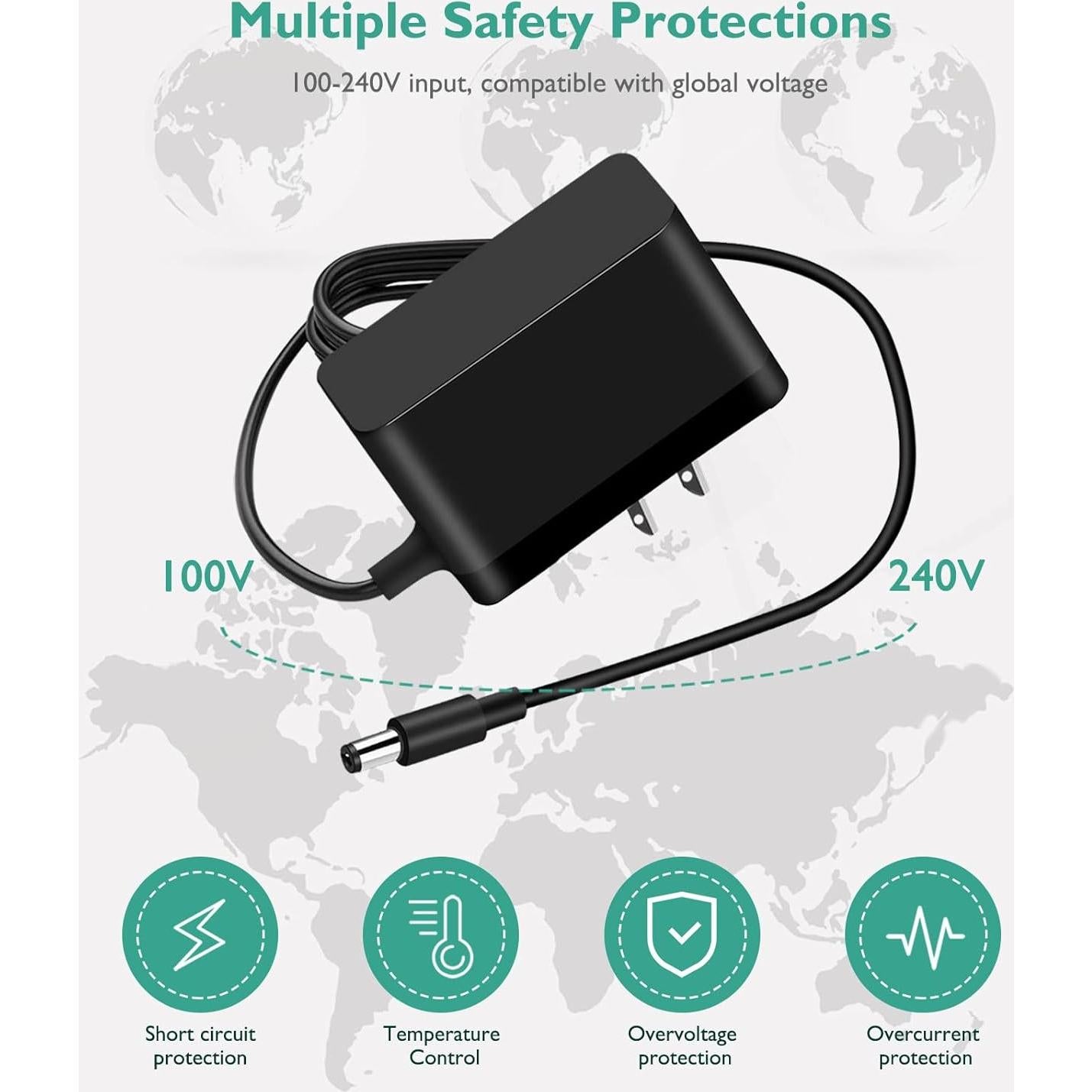 Cargador de Alimentación Lnauy para Reproductor Victrola VSC-550BT