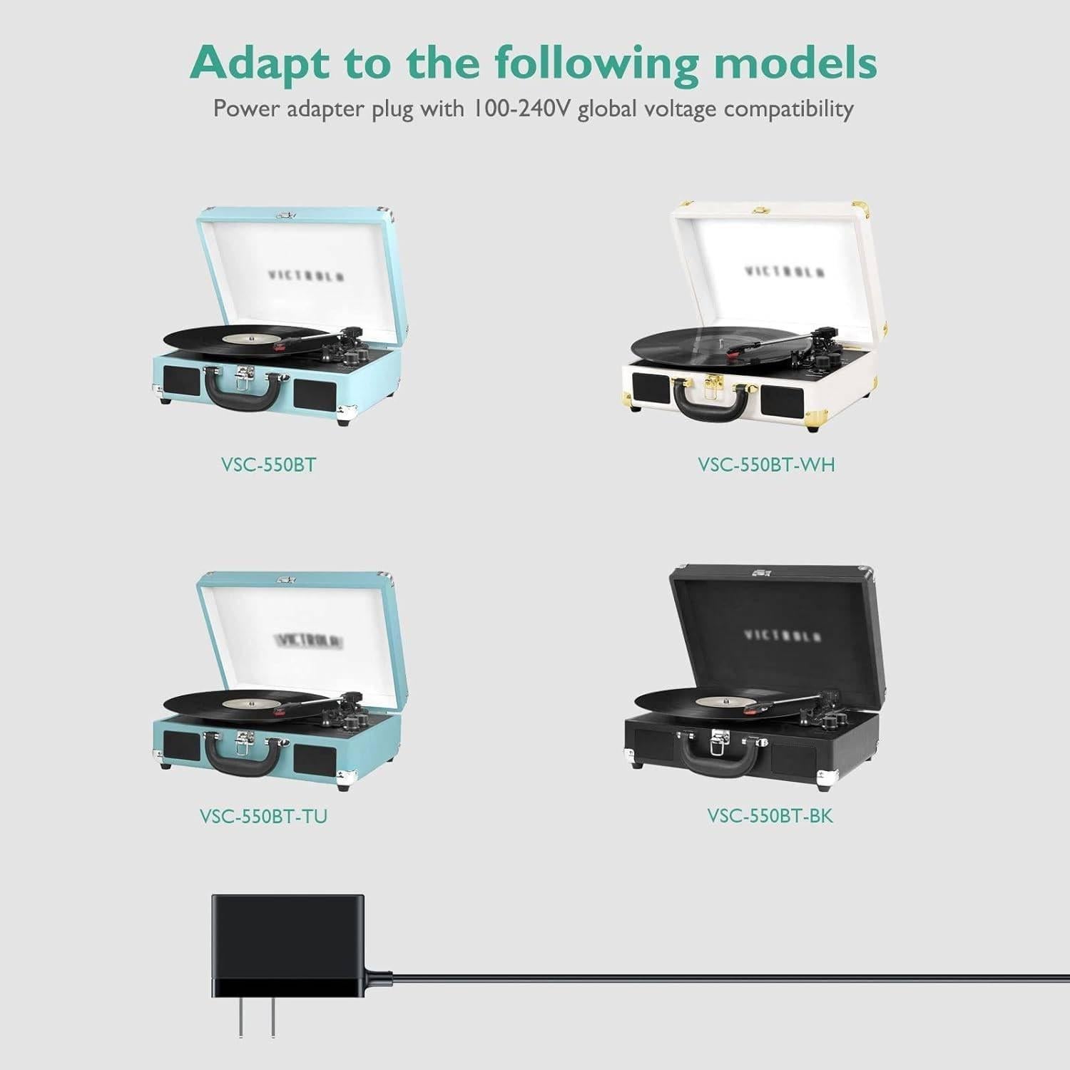 Cargador de Alimentación Lnauy para Reproductor Victrola VSC-550BT