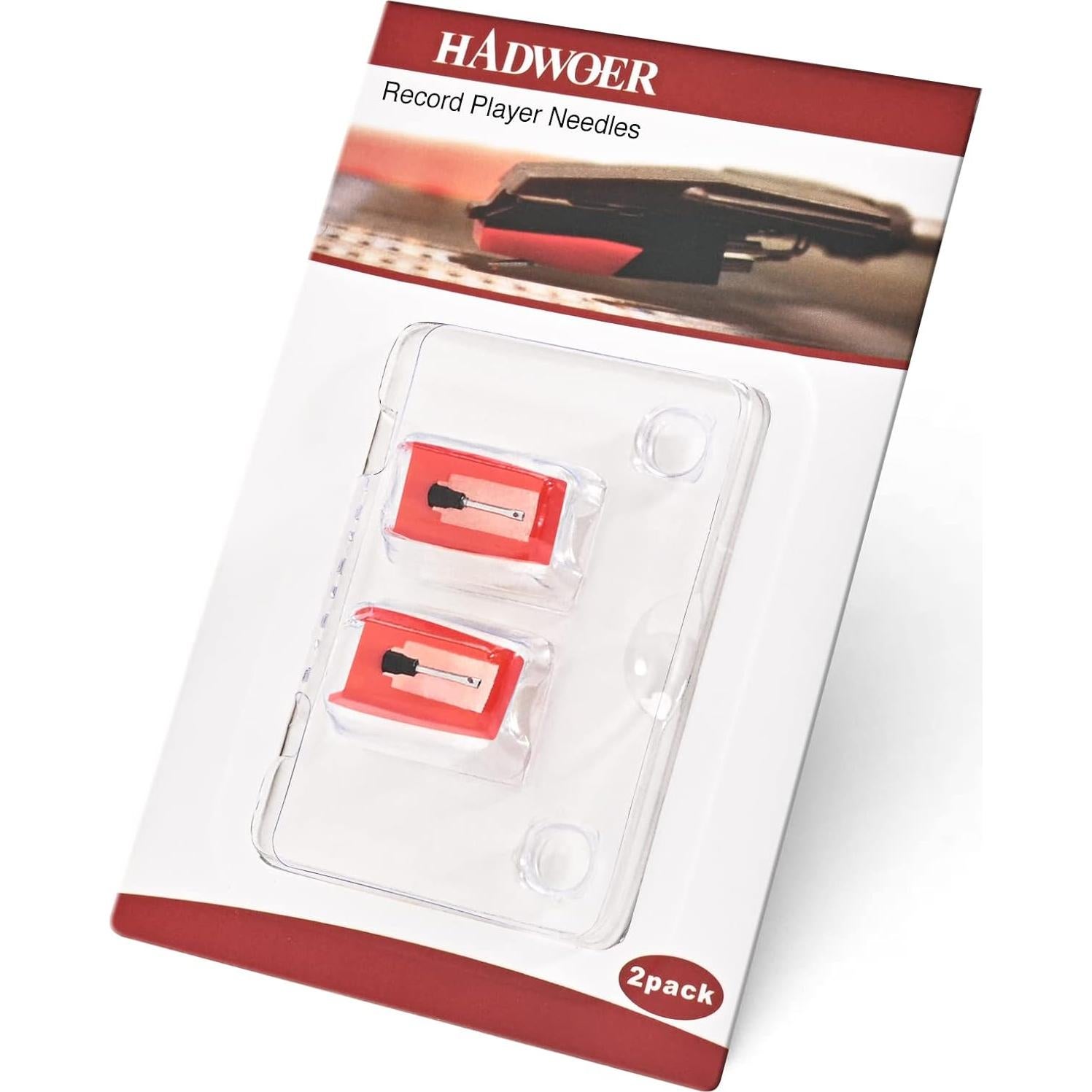 Agujas de repuesto Hadwoer para tocadiscos de vinilo LP - 2 piezas
