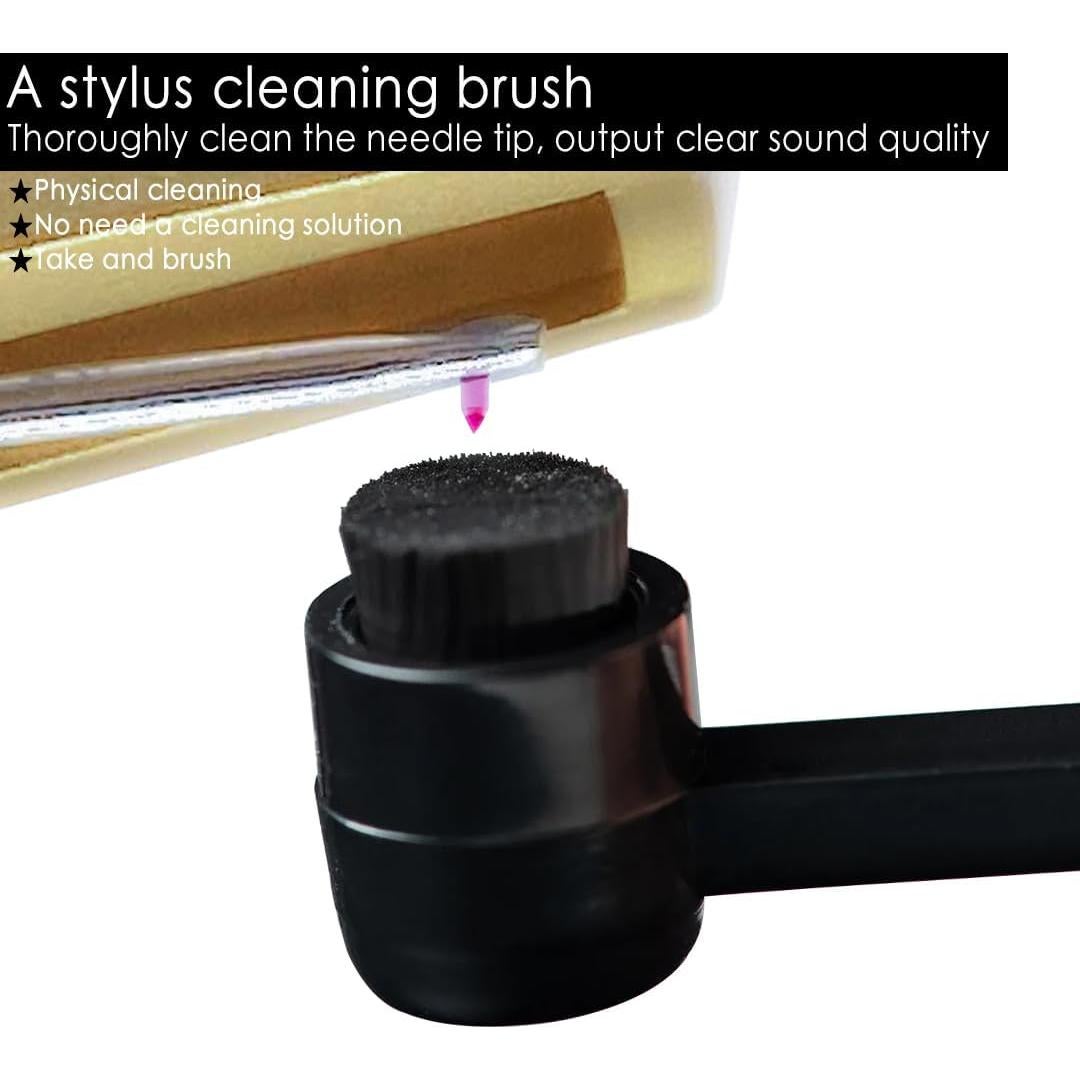 Kit de 4 Agujas para Tocadiscos + Cepillo de Limpieza