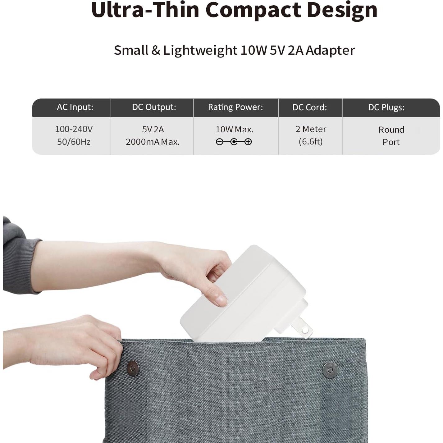 Cargador Tonton 5V 2A 2M para Reproductor Victrola VSC-550BT