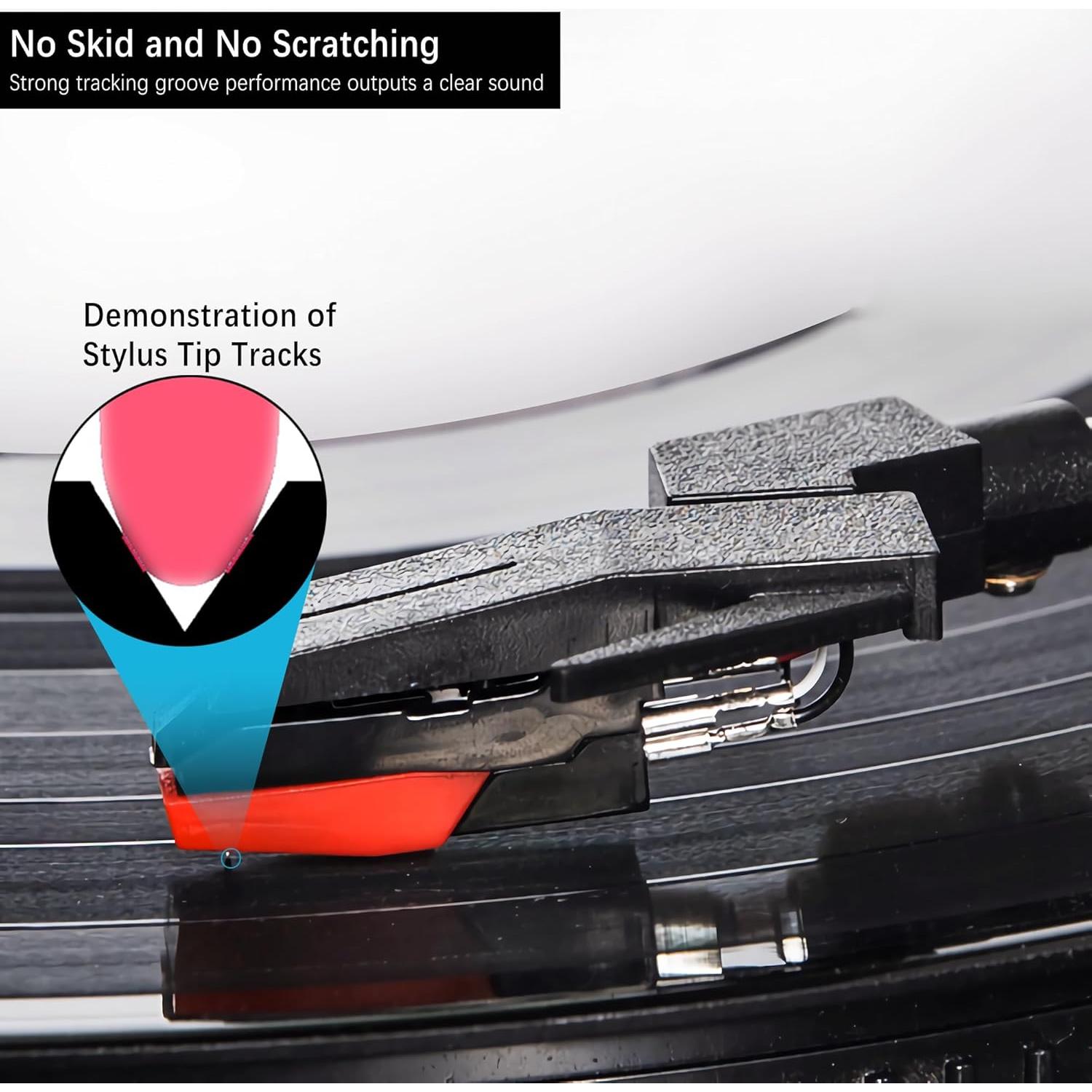 Agujas de Reemplazo para Tocadiscos SOOFOTO - 4PCS Rojo