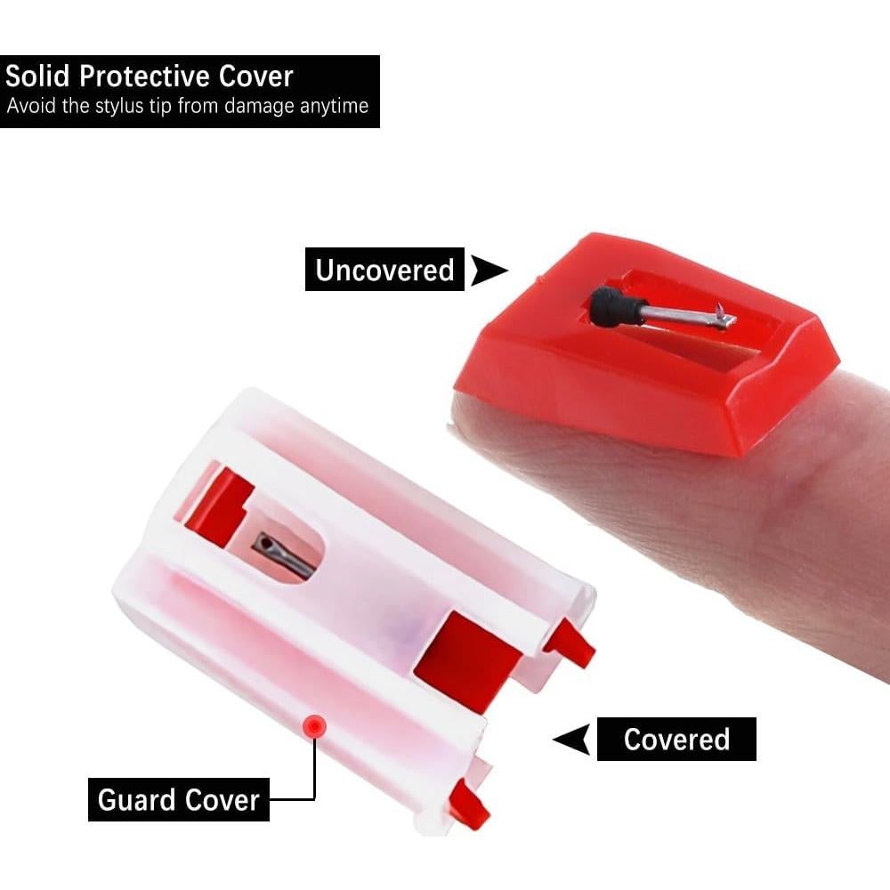 Agujas de Reemplazo para Tocadiscos SOOFOTO - 4PCS Rojo