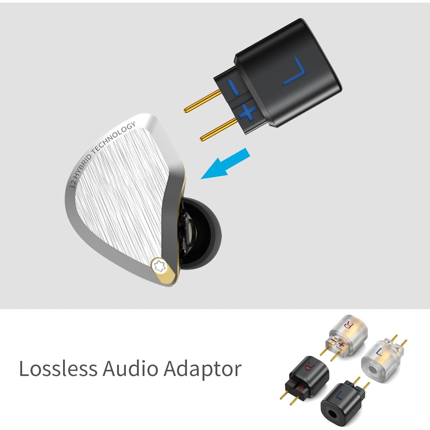 Adaptador de Auriculares 0.78 2PIN a IPX T2 Negro OKCSC
