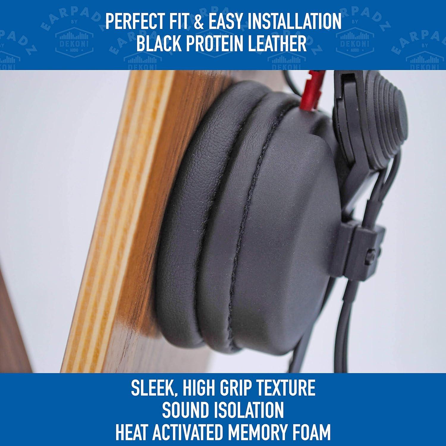 Earpadz Medianoche Dekoni para Sennheiser HD25 - Almohadillas de Repuesto