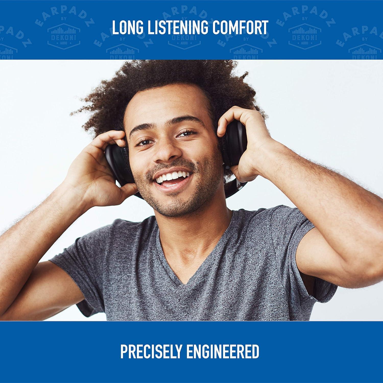 Earpadz Medianoche Dekoni para Sennheiser HD25 - Almohadillas de Repuesto