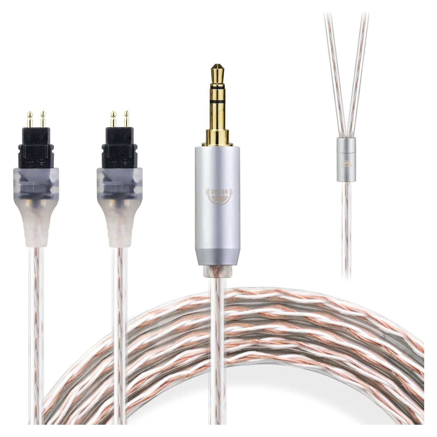 Cable de Reemplazo Mejorado OKCSC 1.5M para Auriculares Sennheiser 3.5MM