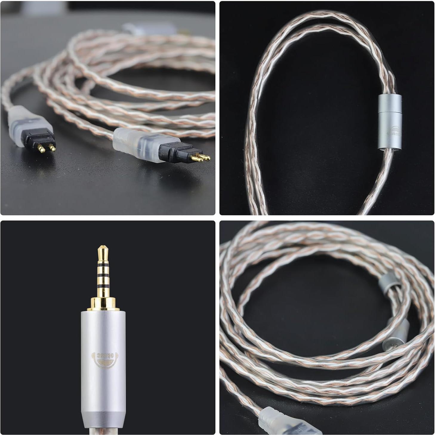 Cable de Reemplazo Mejorado OKCSC 1.5M para Auriculares Sennheiser 3.5MM