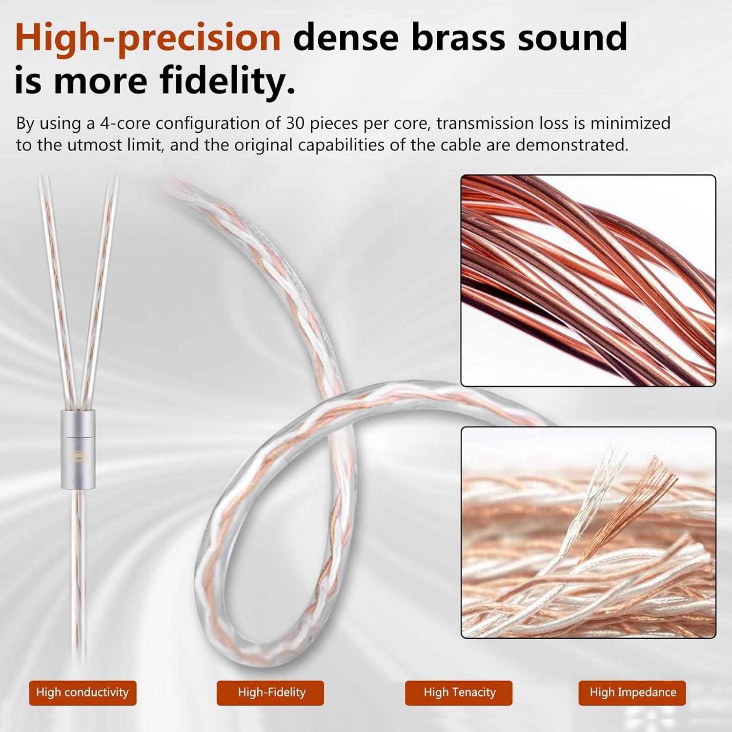 Cable de Reemplazo Mejorado OKCSC 1.5M para Auriculares Sennheiser 3.5MM