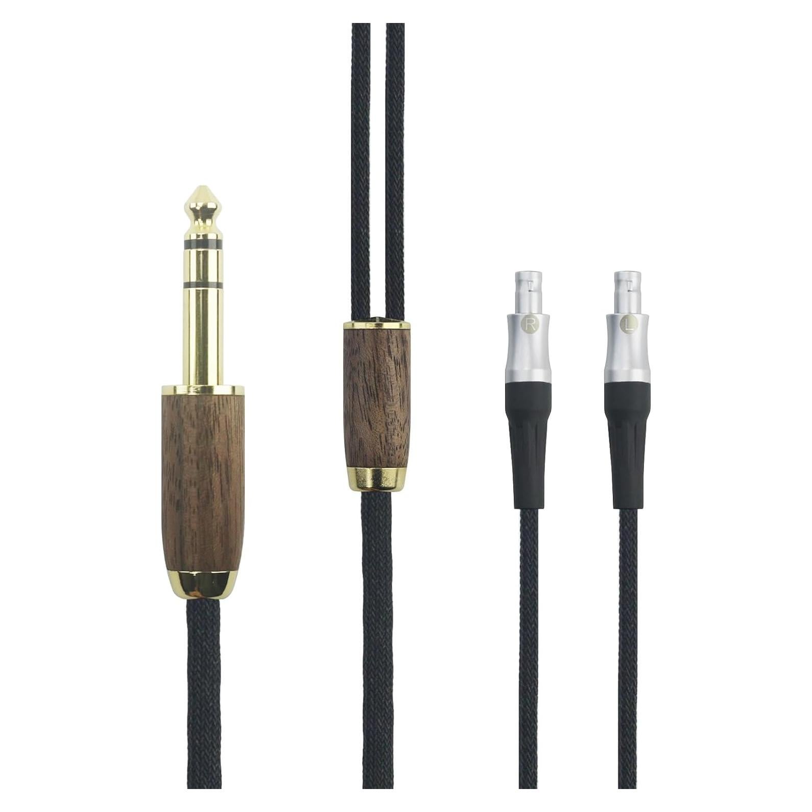 Cable de Audio Reemplazo NewFantasia 2m 6.35mm para Sennheiser HD800