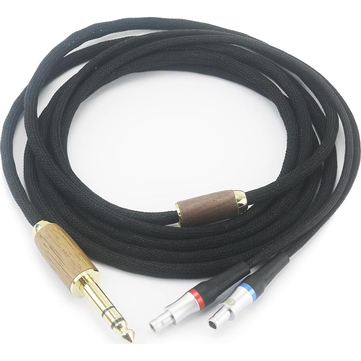 Cable de Audio Reemplazo NewFantasia 2m 6.35mm para Sennheiser HD800
