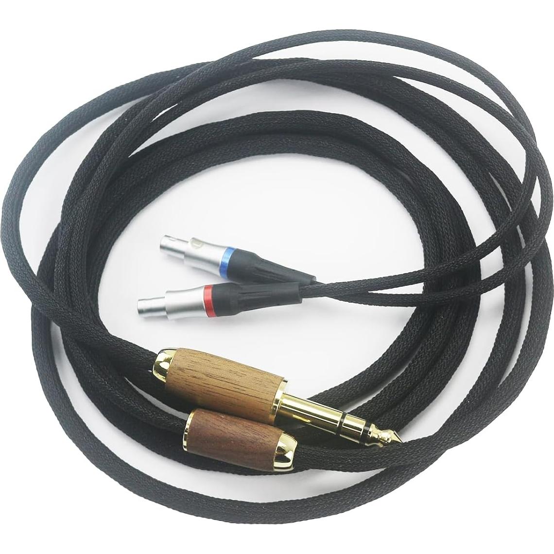 Cable de Audio Reemplazo NewFantasia 2m 6.35mm para Sennheiser HD800