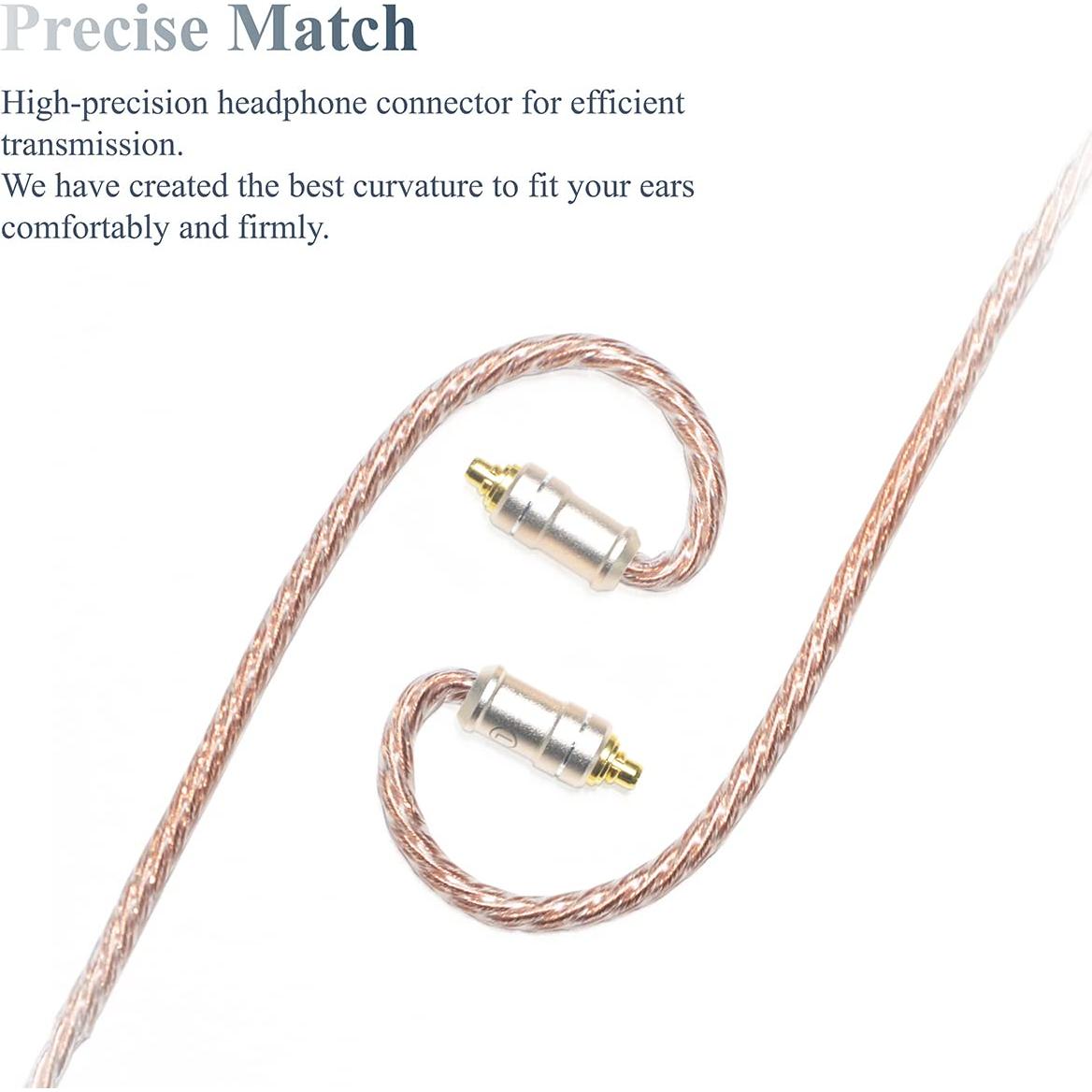 Cable IEM de Cobre OFC 6N para Sennheiser IE200 IE300 IE600 IE900 1.2m