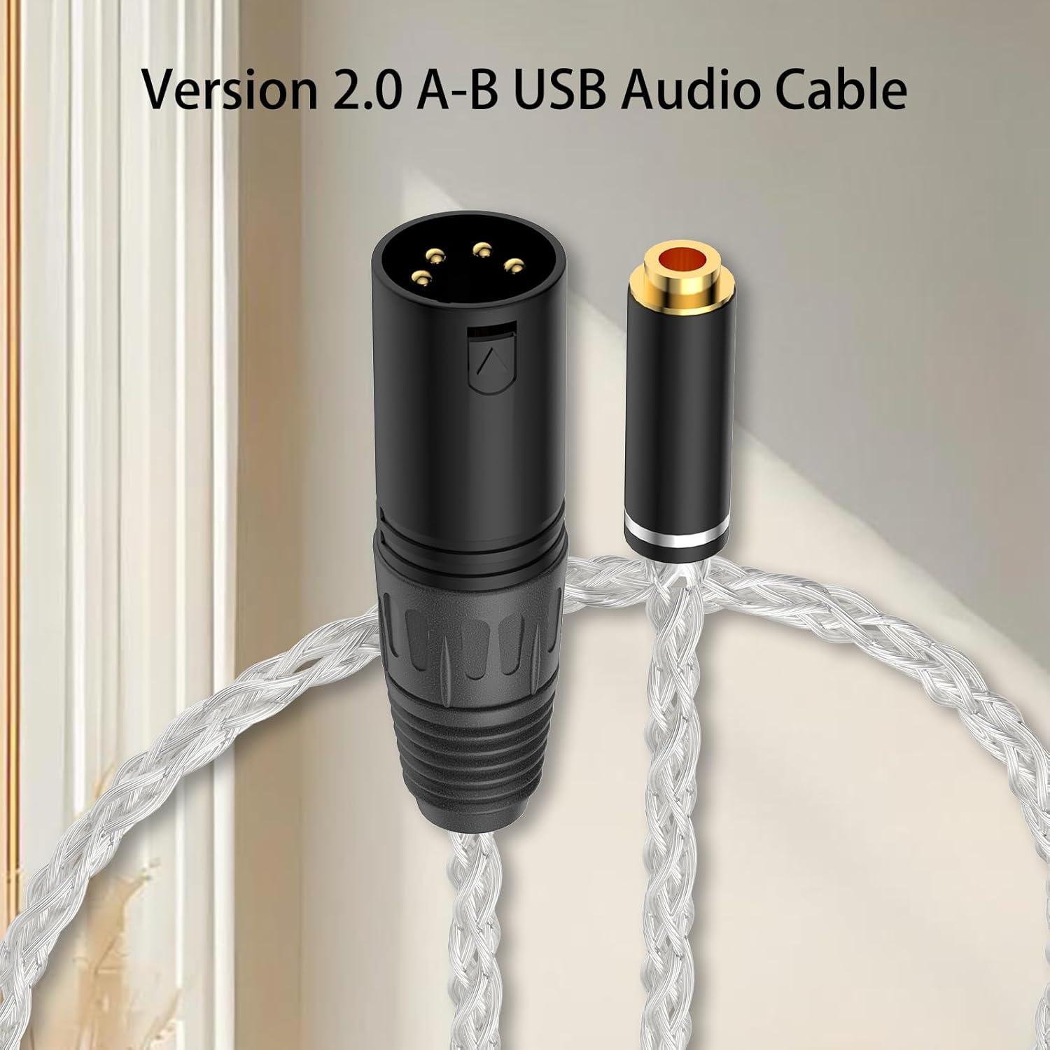 Adaptador de Audio 4 Pin XLR Macho a 4.4mm Hembra XIUSHAOT