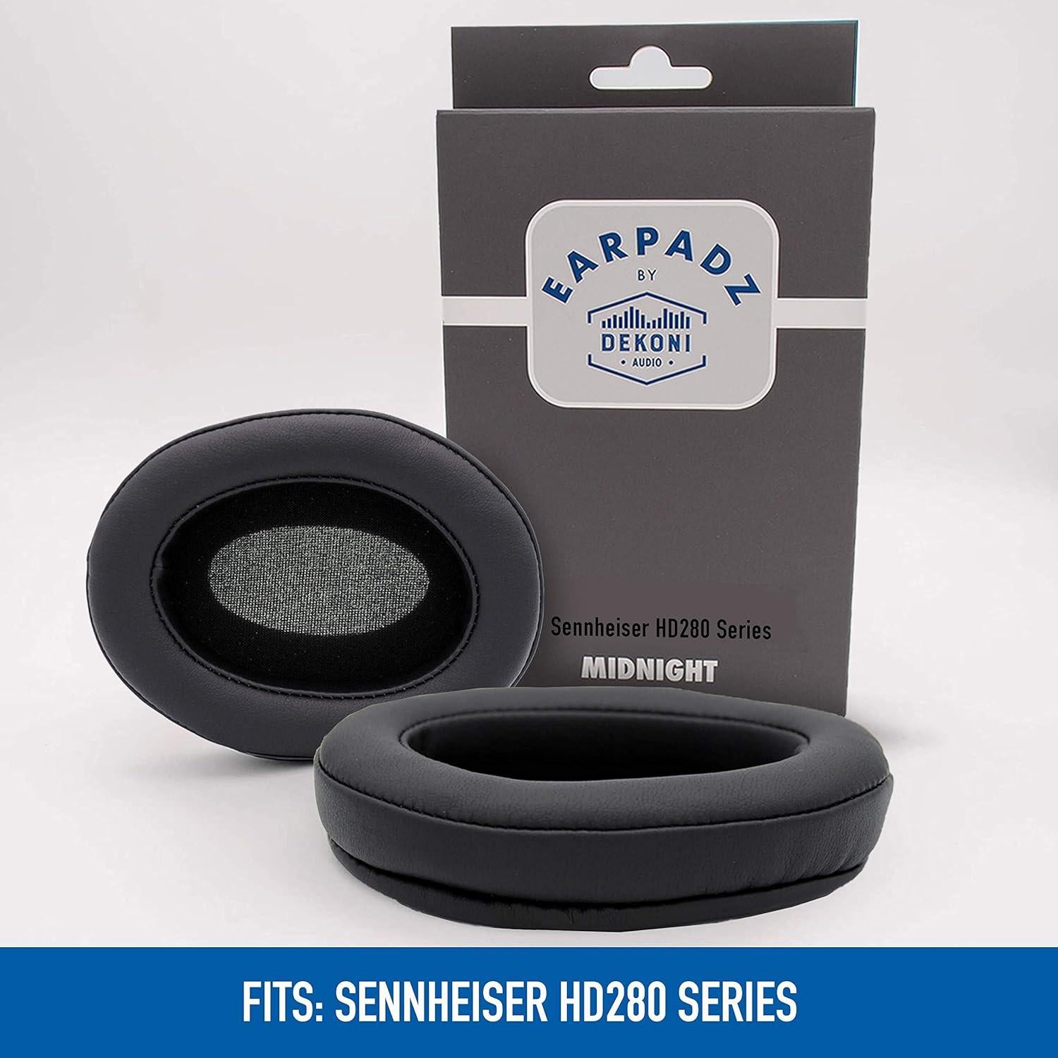Almohadillas de Repuesto Dekoni para Auriculares Sennheiser HD280Pro - Cuero Negro