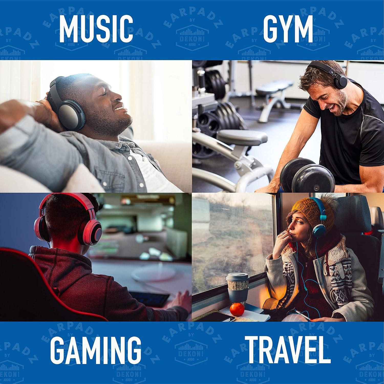 Almohadillas de Repuesto Dekoni para Auriculares Sennheiser HD280Pro - Cuero Negro