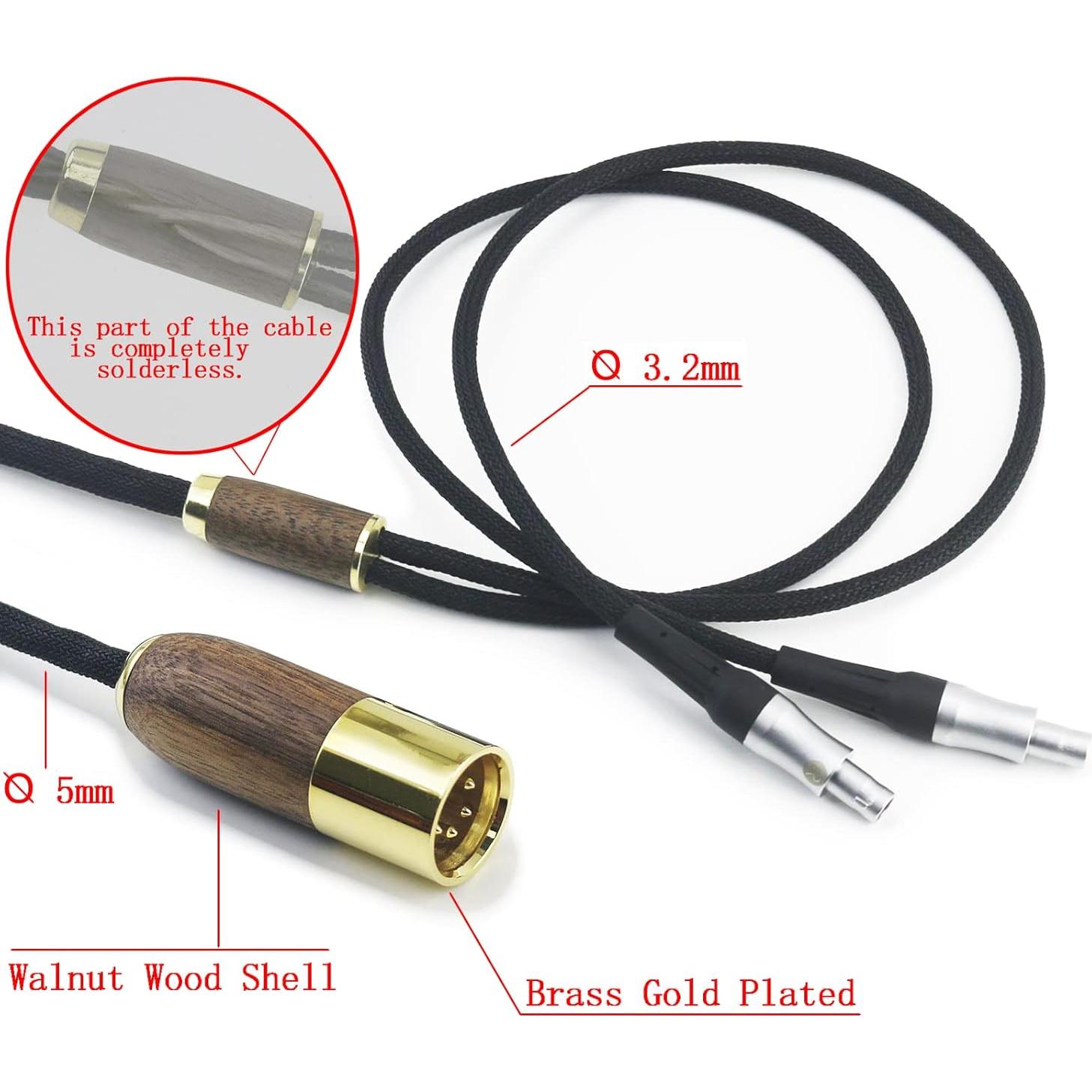 Cable Balance XLR 4 Pines NewFantasia 2.1m para Sennheiser HD800