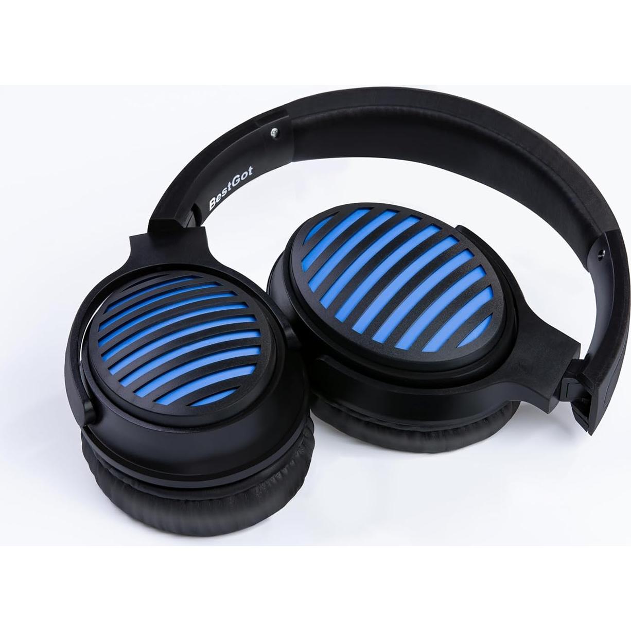 Auriculares BestGot 772D Plegables Estéreo 3.5mm Negro/Azul