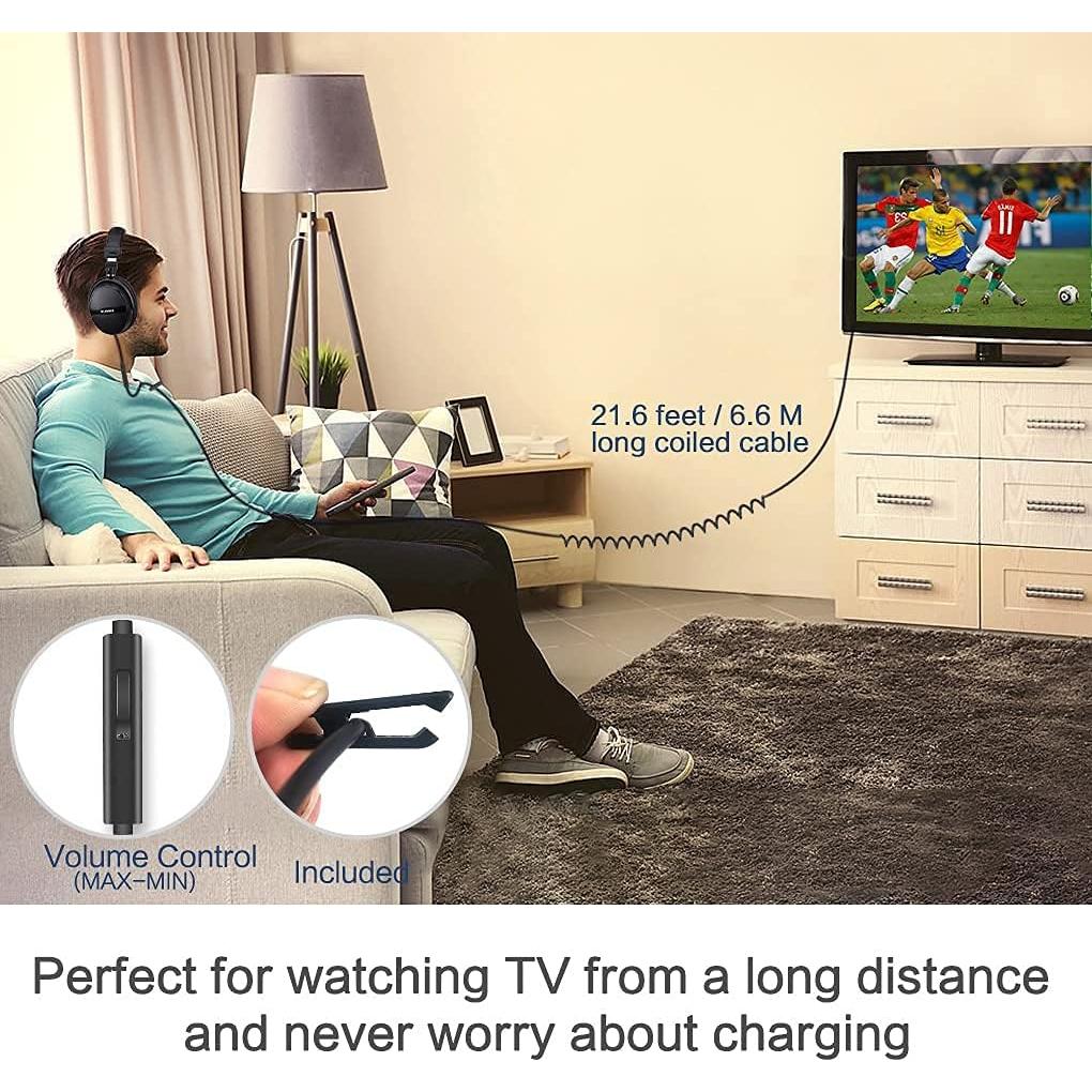 Auriculares con Cable Simolio SM-906TV para TV y PC 6.6m